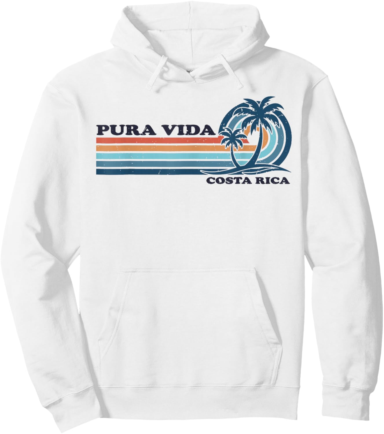 Retro Vintage Family Vacation Costa Rica Pura Vida Hoodie - Hoodie | White
