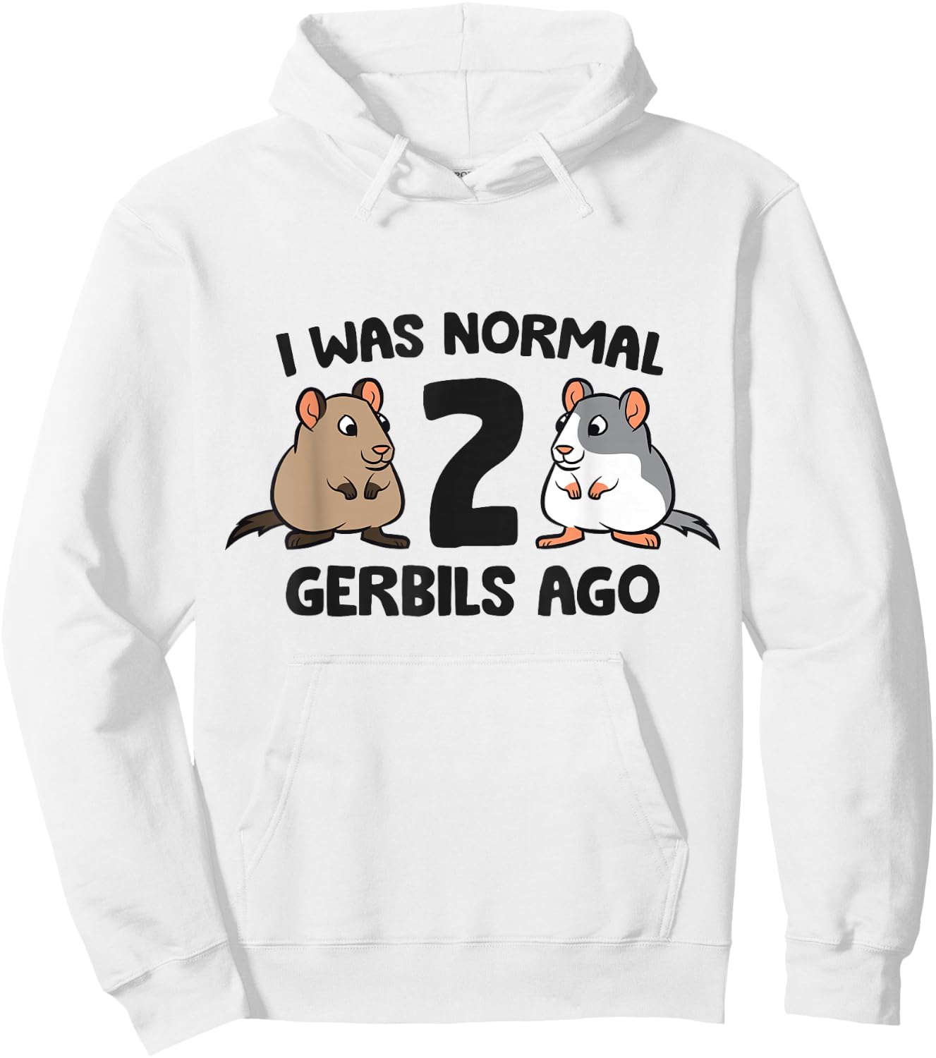 I Was Normal 2 Gerbils Ago Funny Gerbil Keeper Hoodie - Hoodie | White