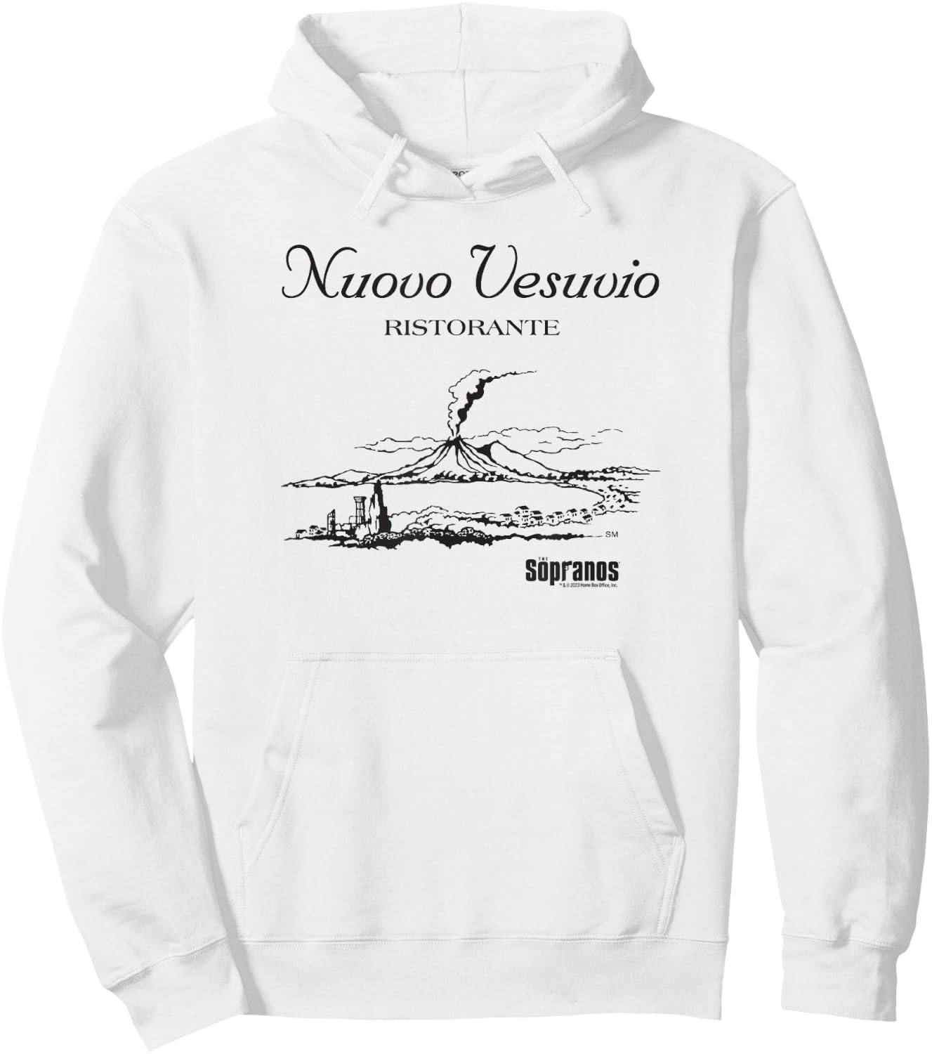 The Sopranos Nuovo Vesuvio Adult Hoodie - Hoodie | White