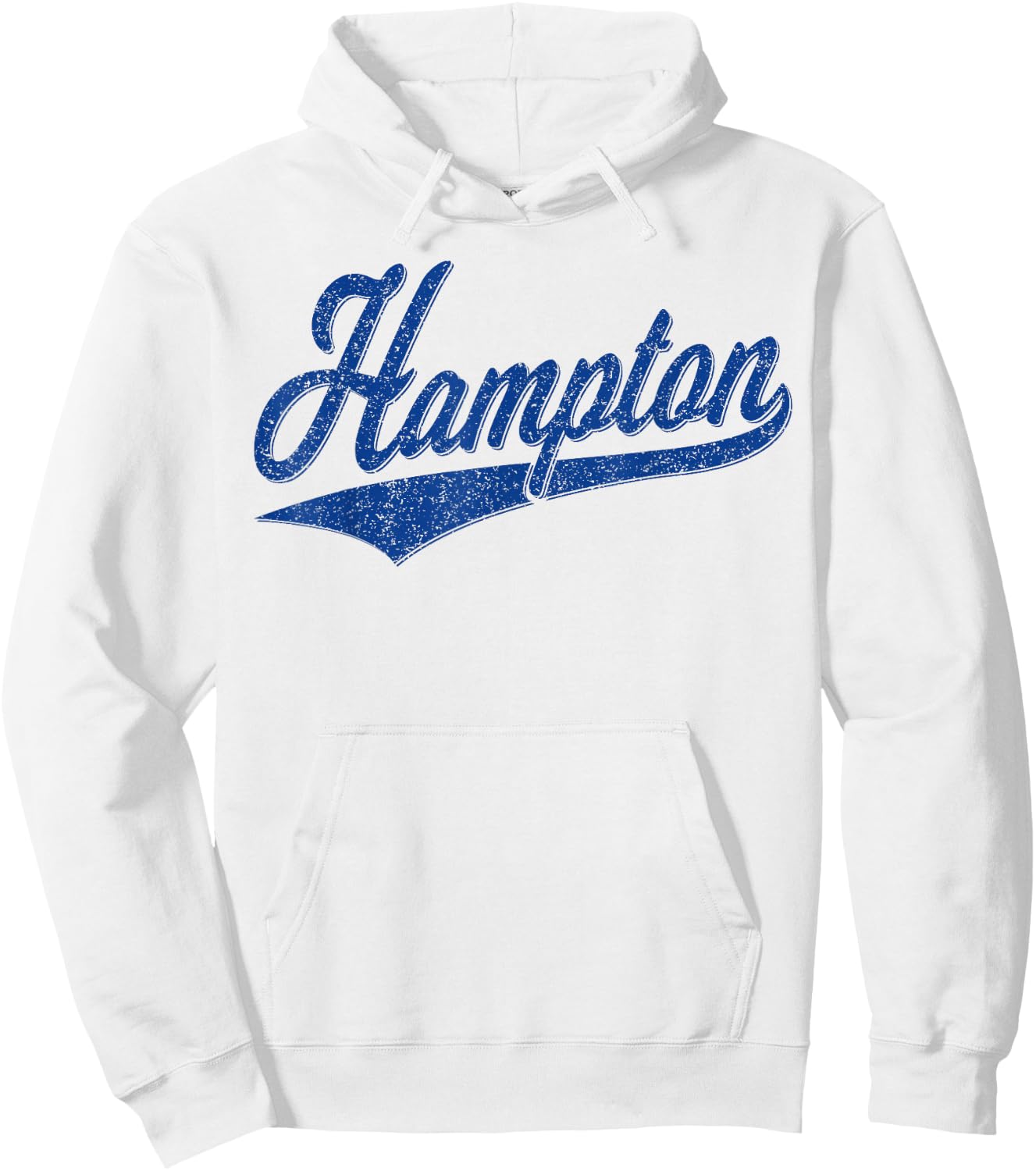Hampton Virginia Varsity Script Classic Sports Jersey Style Hoodie - Hoodie | White