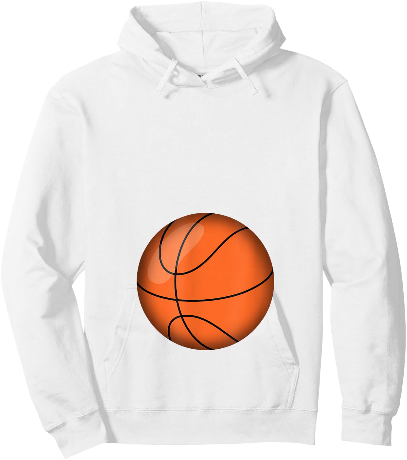 Funny Basketball Player Baby Belly Mum Hoodie - Hoodie | White