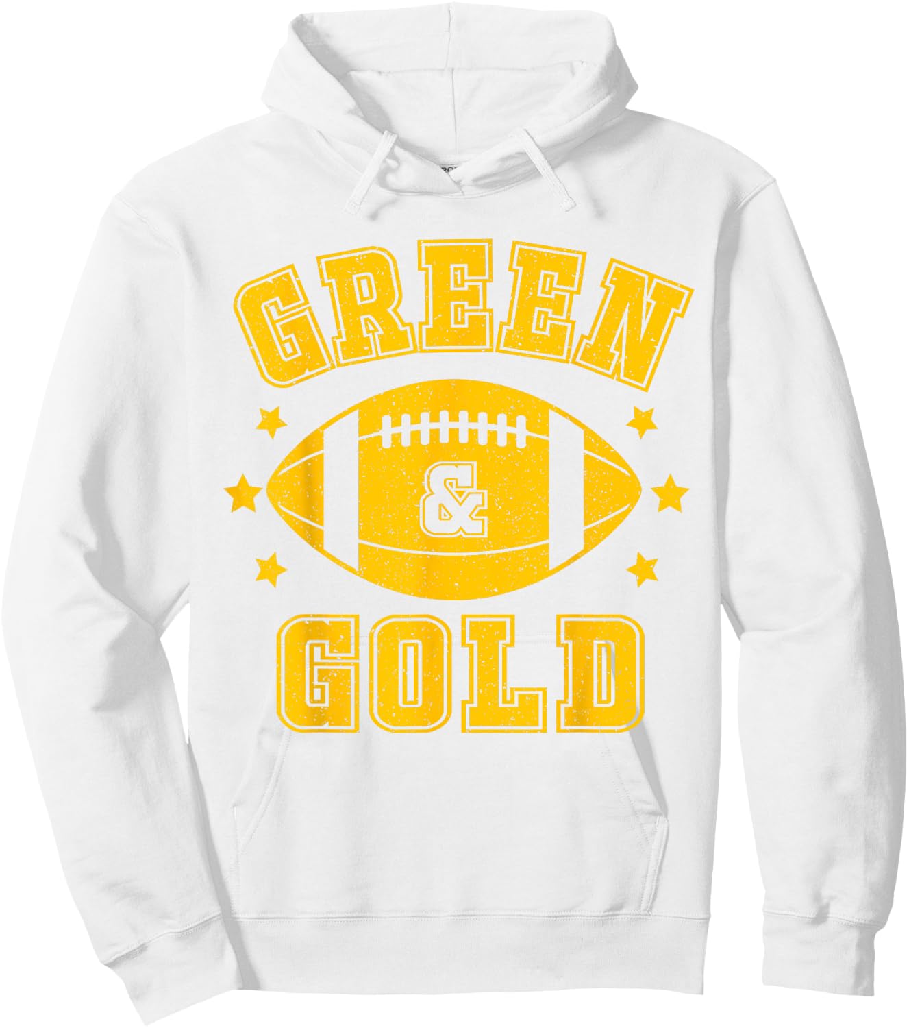 On Gameday Football We Wear Green And Gold School Spirit Hoodie - Hoodie | White
