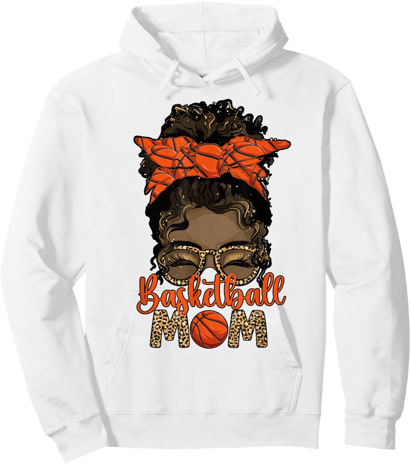 Black Basketball Mom Melanin Mother of A Basketball Player Hoodie - Hoodie | White