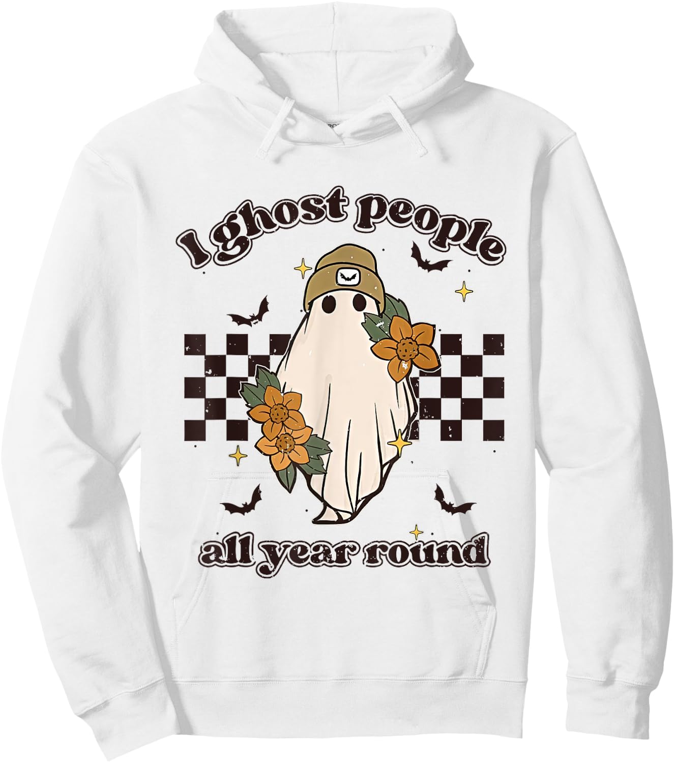 I Ghost People Year Round Cool Ghost Halloween Funny Costume Hoodie - Hoodie | White