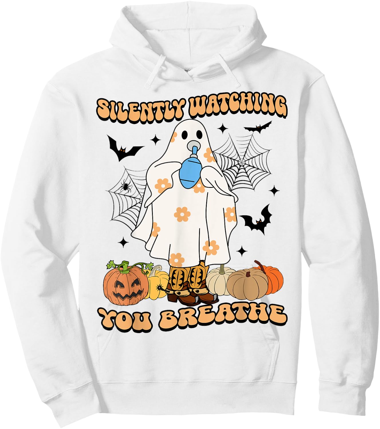Respiratory Therapist Ghost, Silently Watching You Breathe Hoodie - Hoodie | White