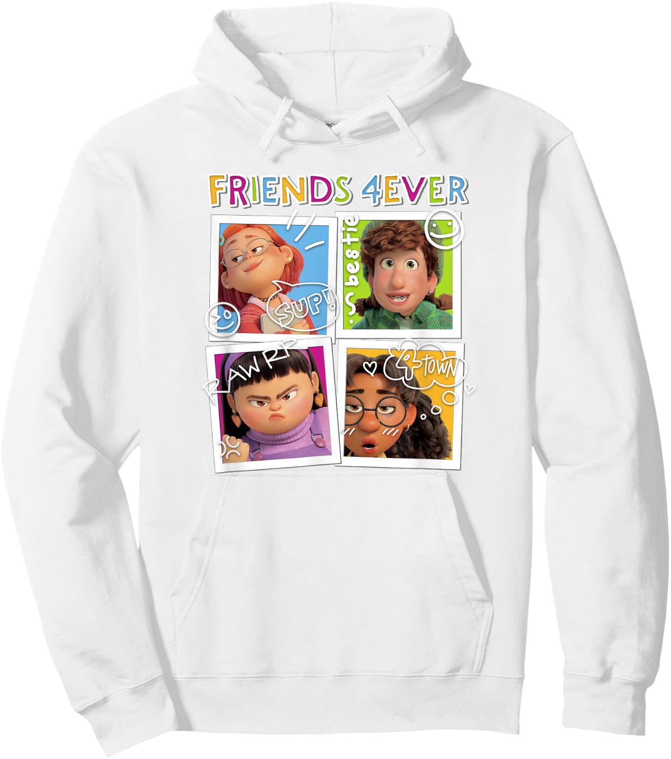 Disney Pixar Turning Red Group Shot Friends Forever Hoodie - Hoodie | White