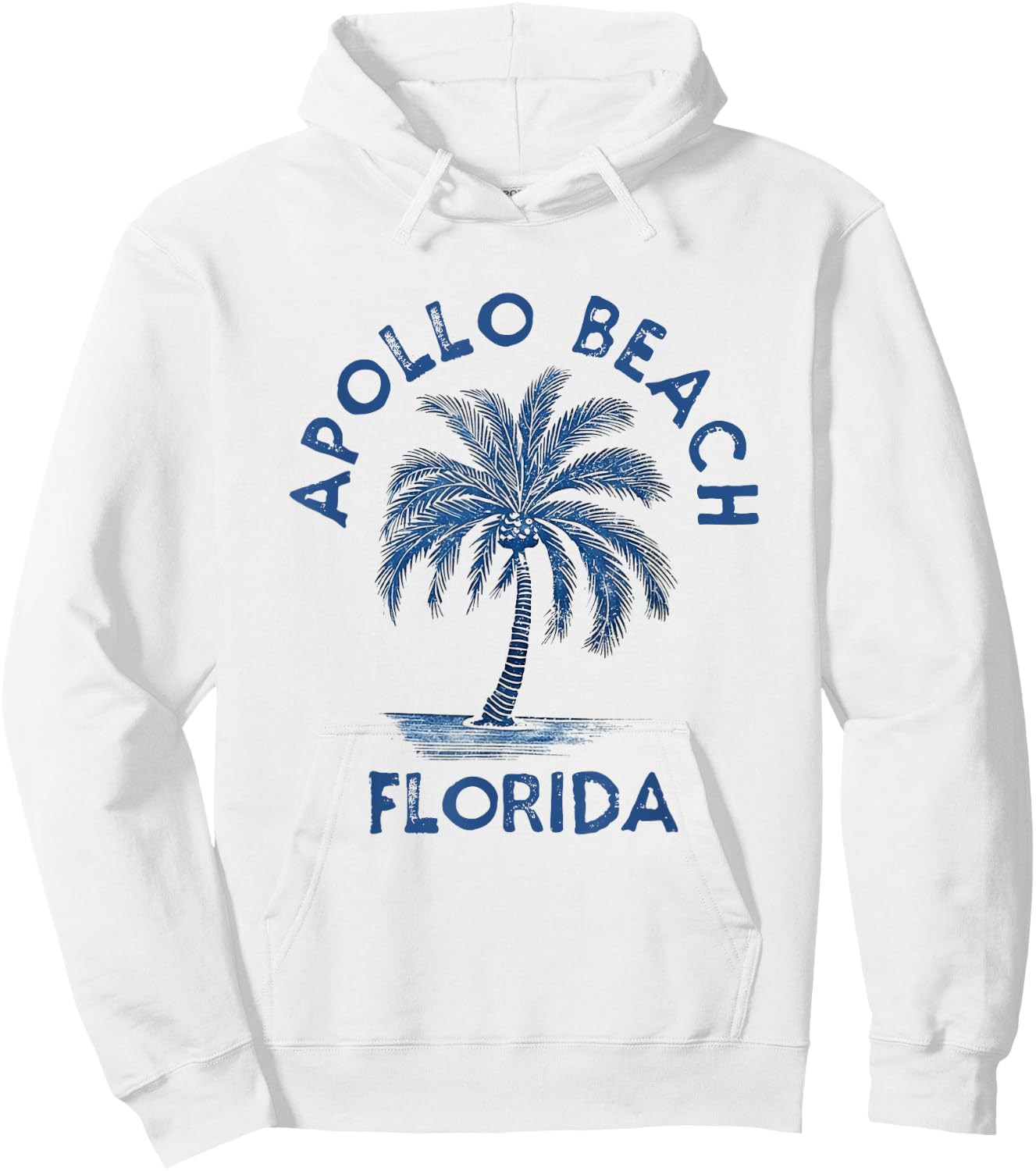 Vintage Apollo Beach Florida Palm Tree FL Retro Men Women Kids Hoodie - Hoodie | White