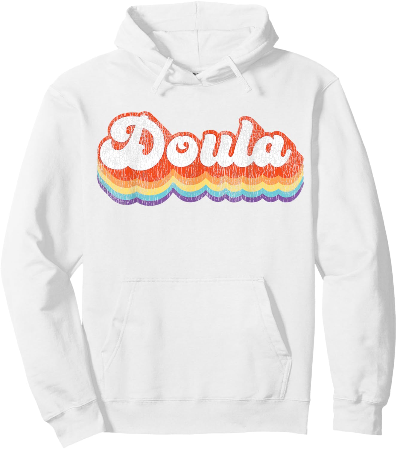 Doula Birth Worker Retro Vintage Doula Hoodie - Hoodie | White