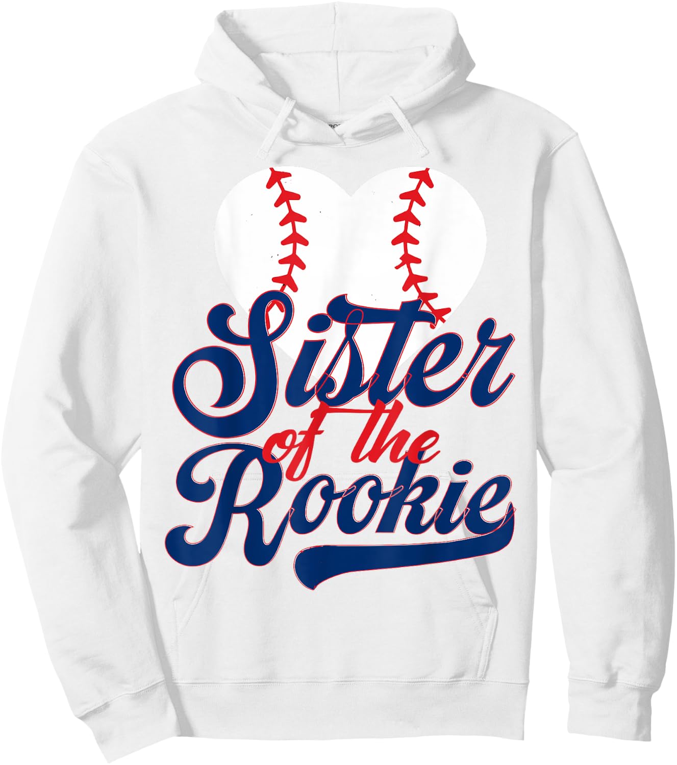 Sister of the rookie baseball toddler 1st Birthday Baseball Hoodie - Hoodie | White