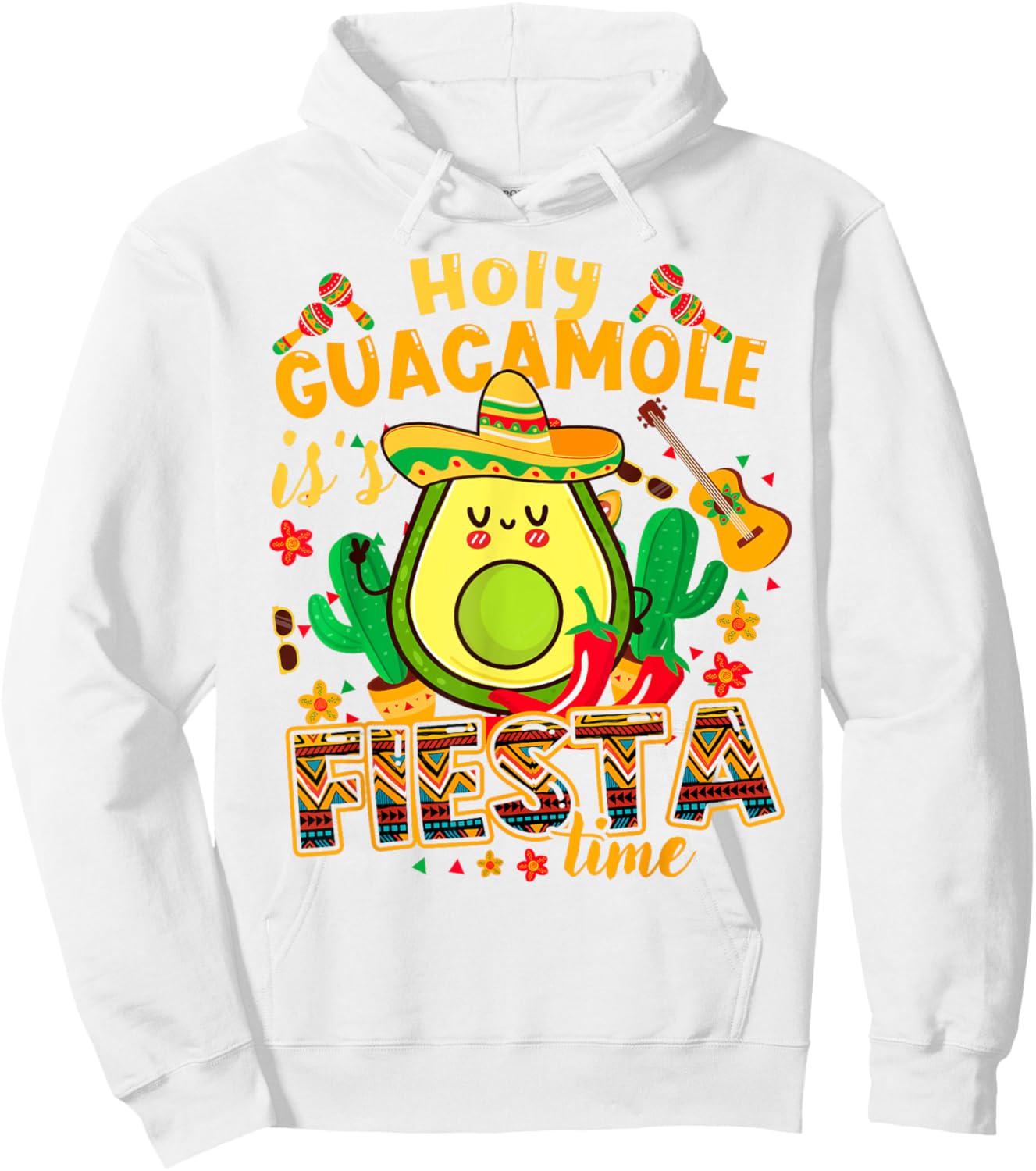 Cinco De Mayo Holy Guacamole Fiesta Shirt Funny Kids Women Hoodie - Hoodie | White