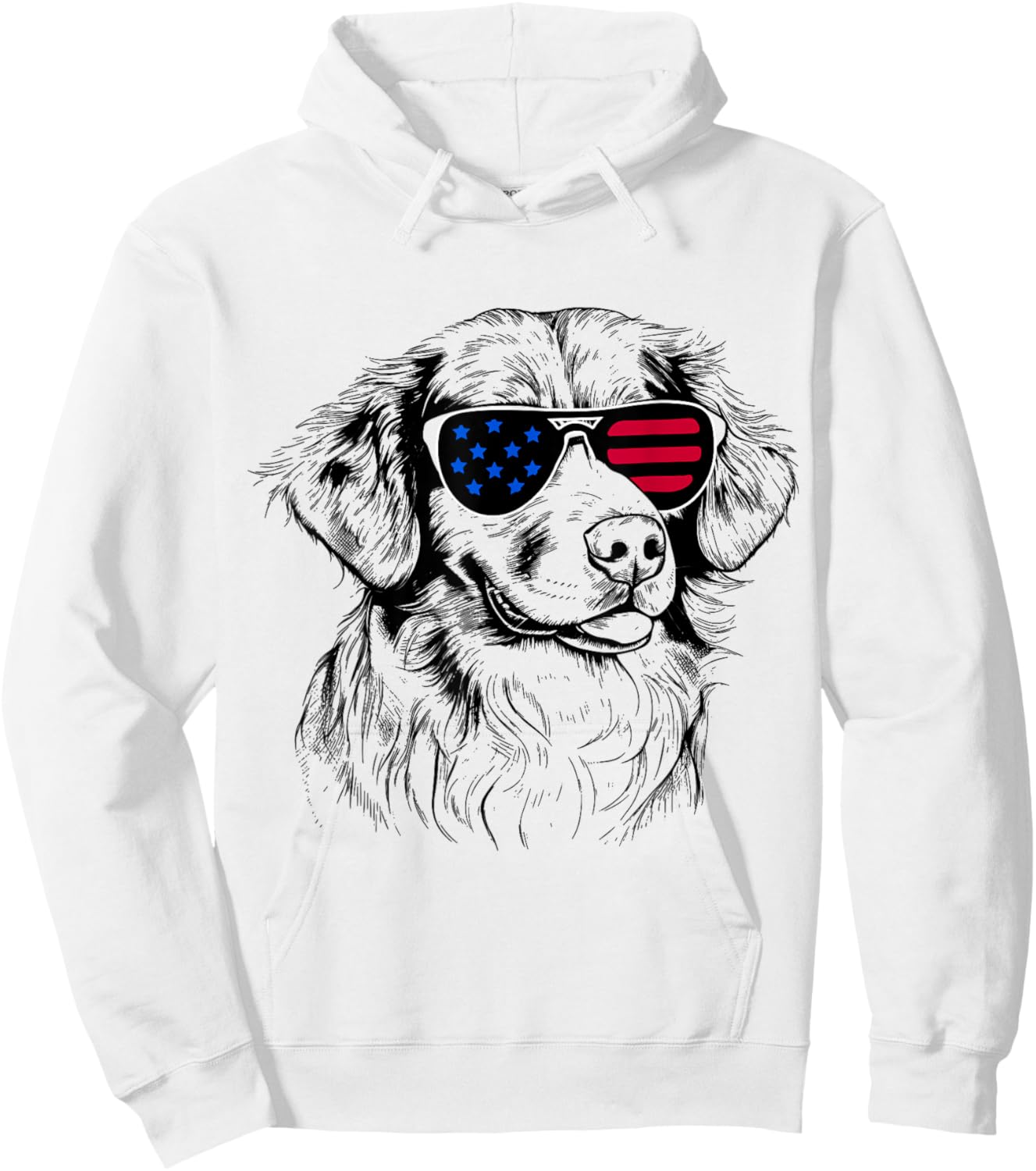 Nova Scotia Duck Tolling Retriever Toller Dog 4th July USA Men Women Kids Hoodie - Hoodie | White