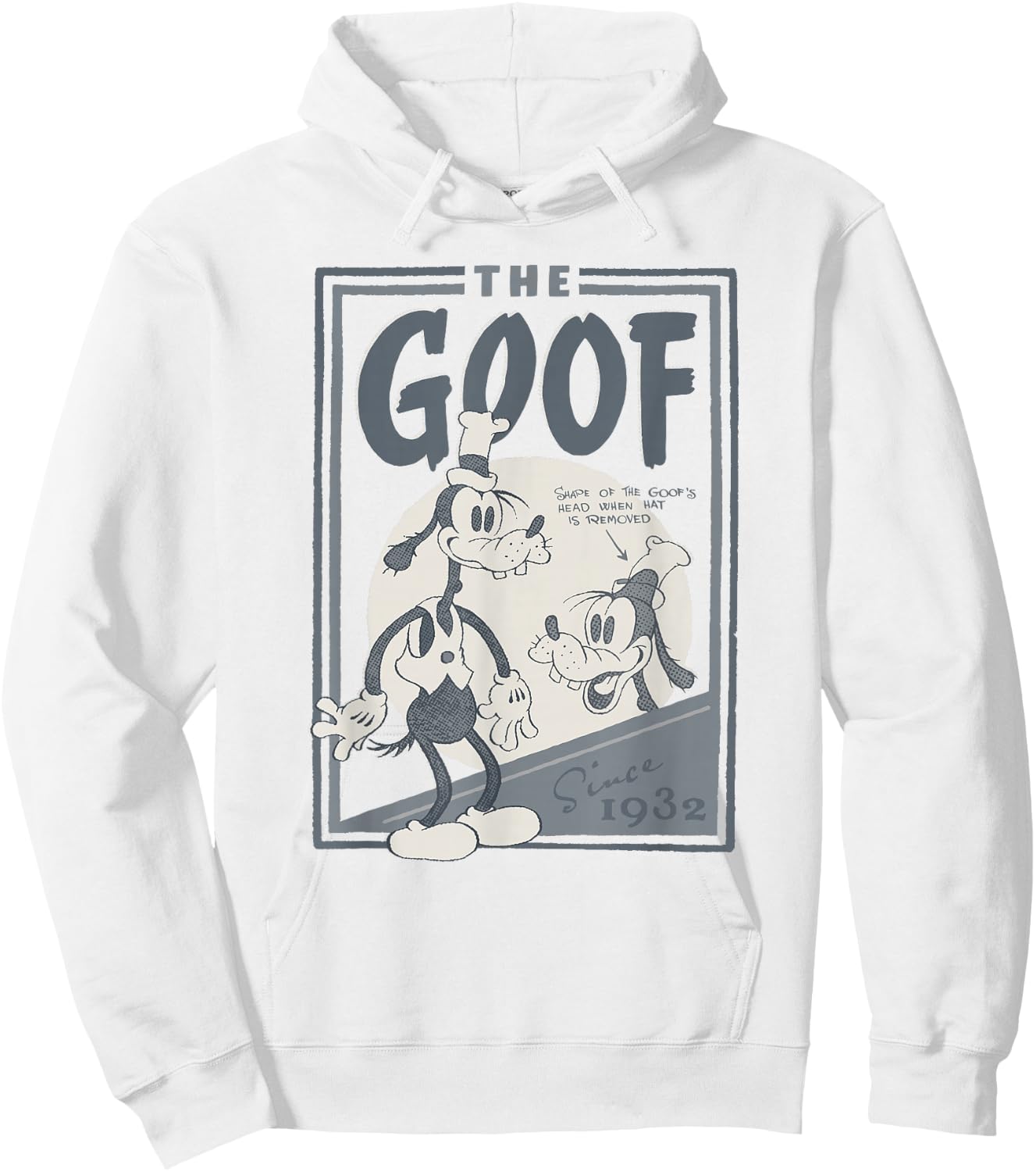 Disney Mickey and Friends Goof Since 1932 Vintage Poster Hoodie - Hoodie | White
