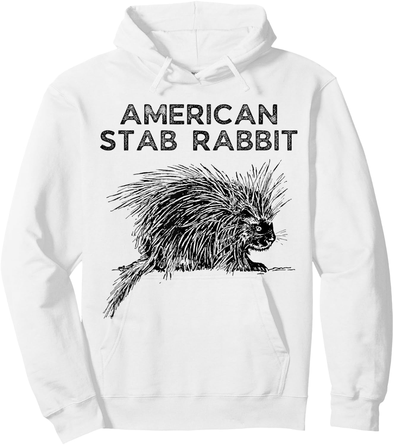 American Stab Rabbit Wrong Animal Name - Funny Animal Name Hoodie - Hoodie | White