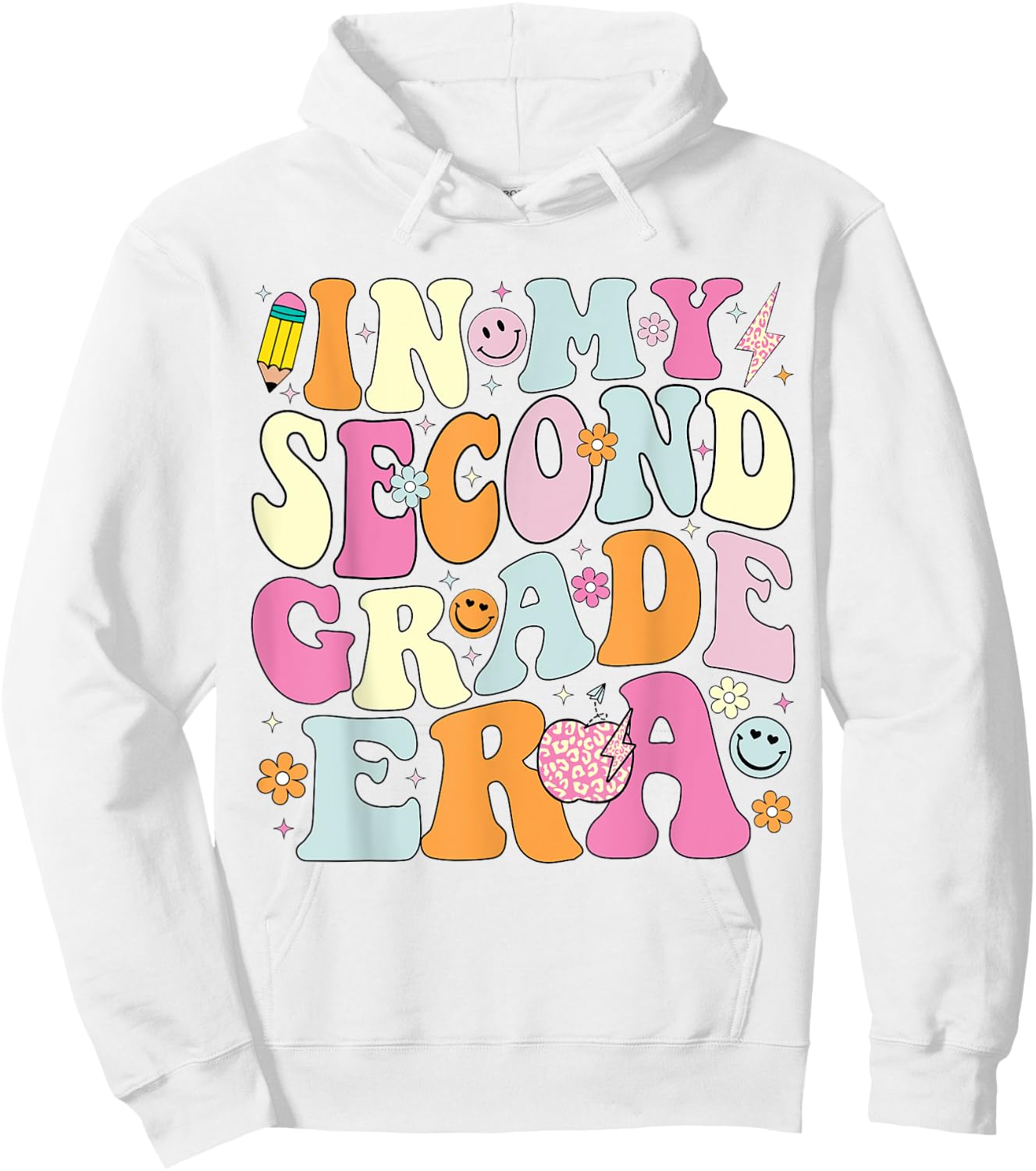 In My Second Grade Era 2nd Grade Girl Teacher Back to School Hoodie - Hoodie | White
