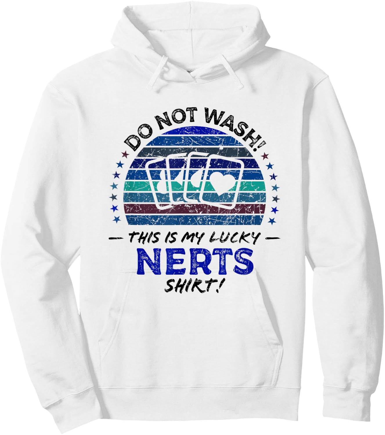Nerts Funny Playing Cards Game Quote Graphic Hoodie - Hoodie | White