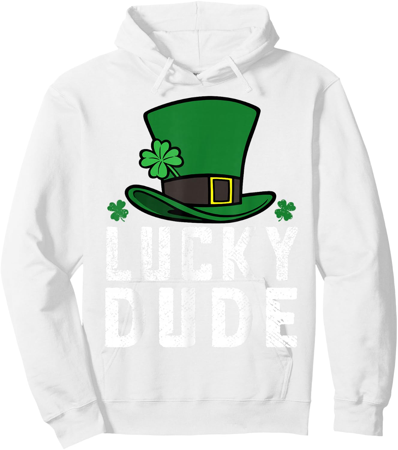 St Patric Day Lucky Dude Men Toddler Boy Cute Irish Brother Hoodie - Hoodie | White