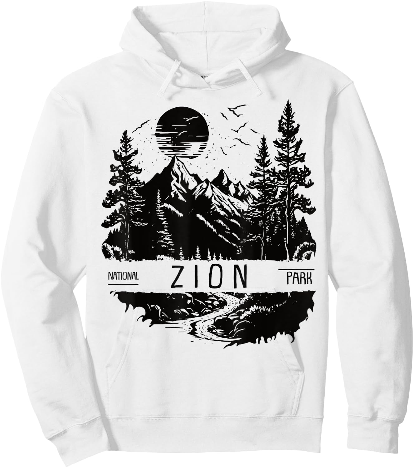 Retro Zion National Park US Vintage Zion Hoodie - Hoodie | White
