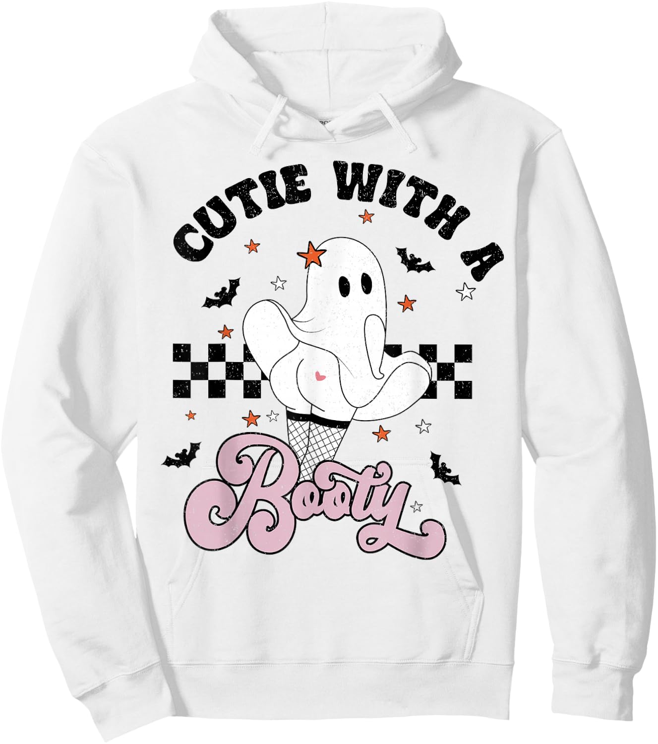 Cutie With A Booty Funny Halloween Costume Ghost Men Women Hoodie - Hoodie | White