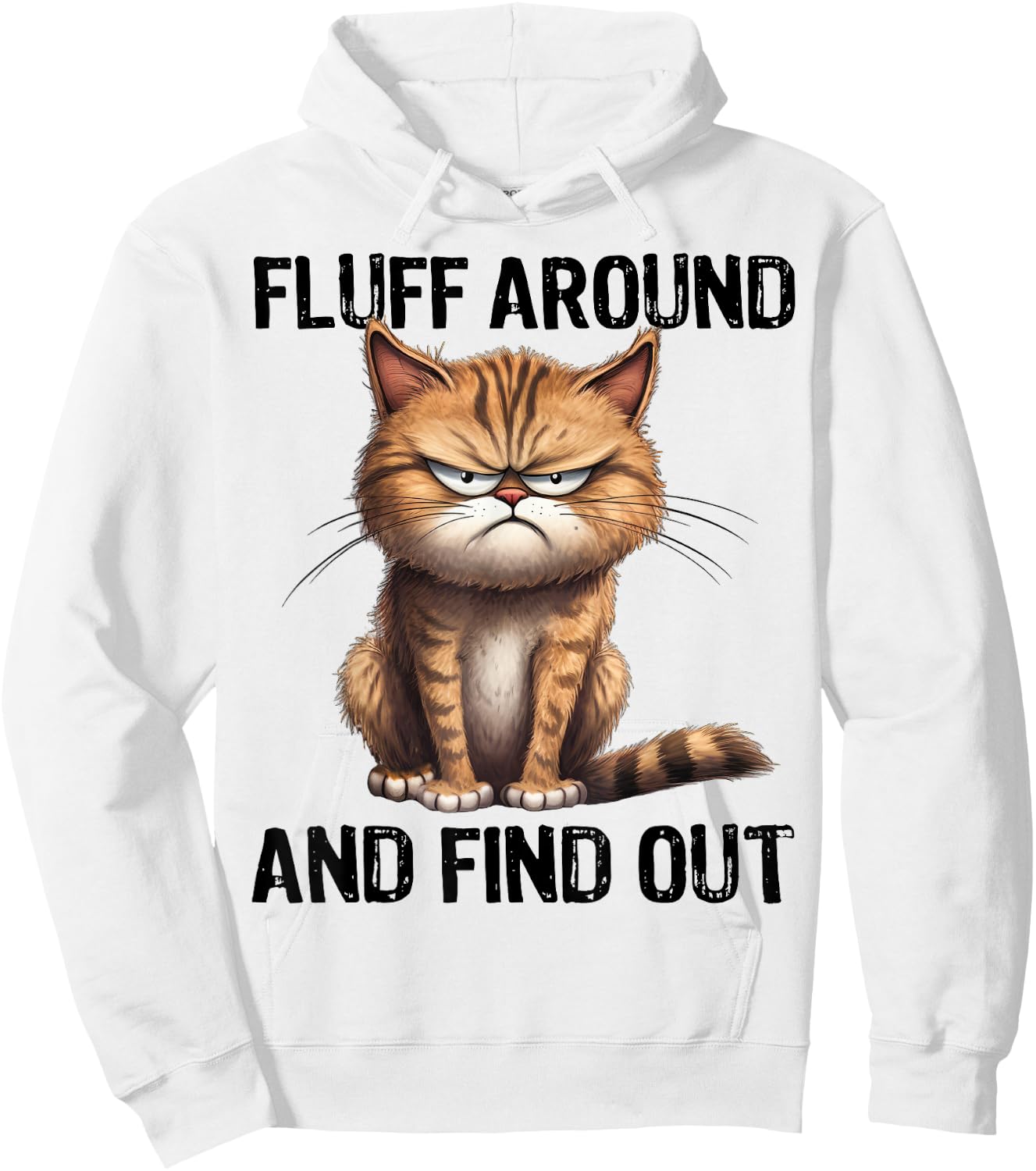 Fluff Around And Find Out Funny Black Cat Lover Cat Mom Women Kids Hoodie - Hoodie | White