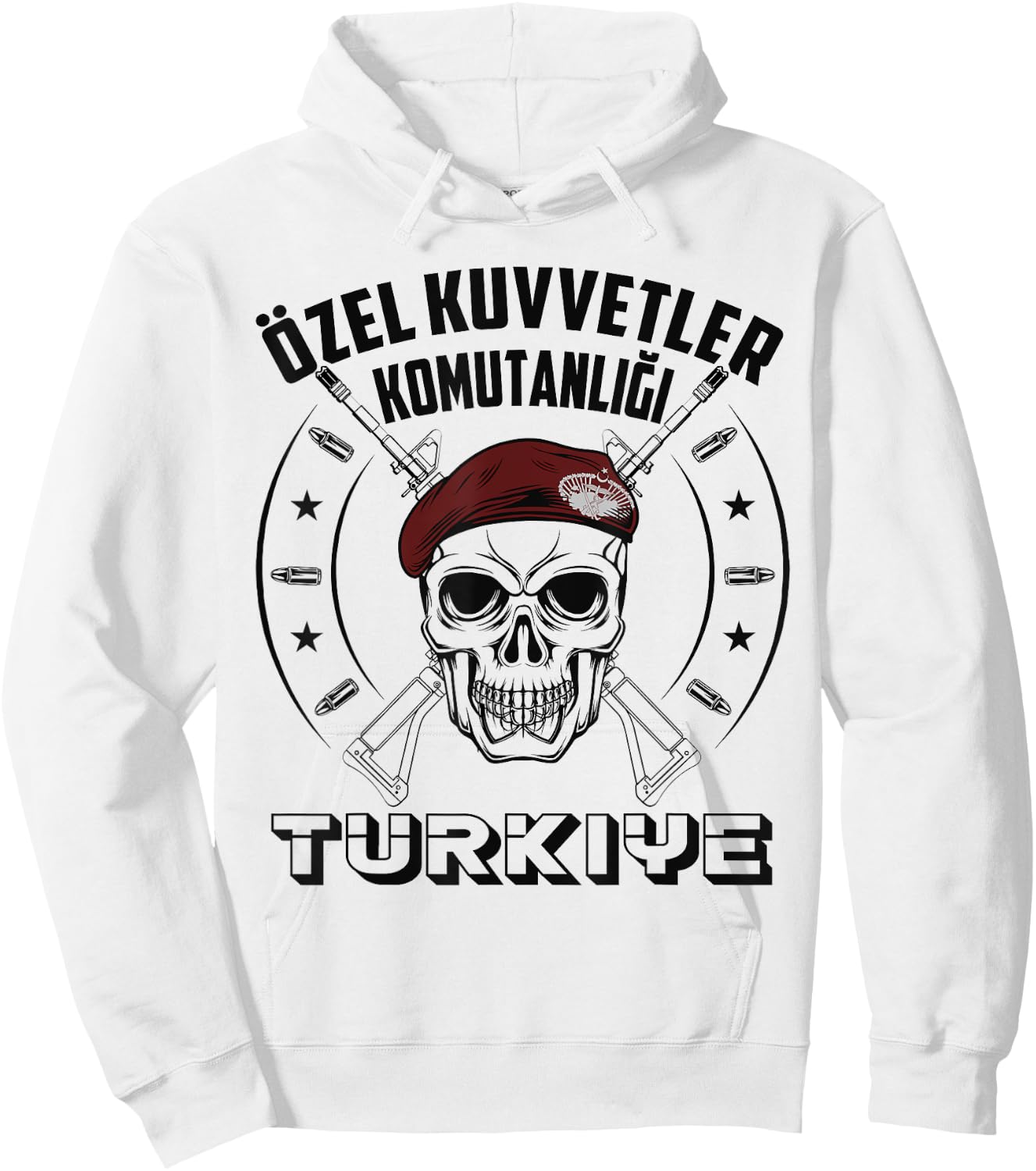 Turkish Special Force Özel Kuvvetler Komutanligi Military Hoodie - Hoodie | White