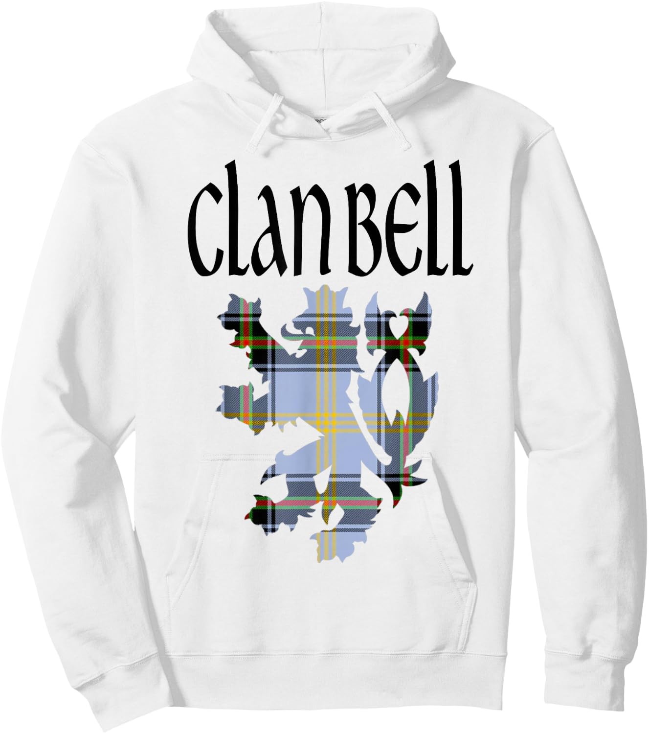 Clan Bell of the Borders Tartan Scottish Family Name Pride Hoodie - Hoodie | White