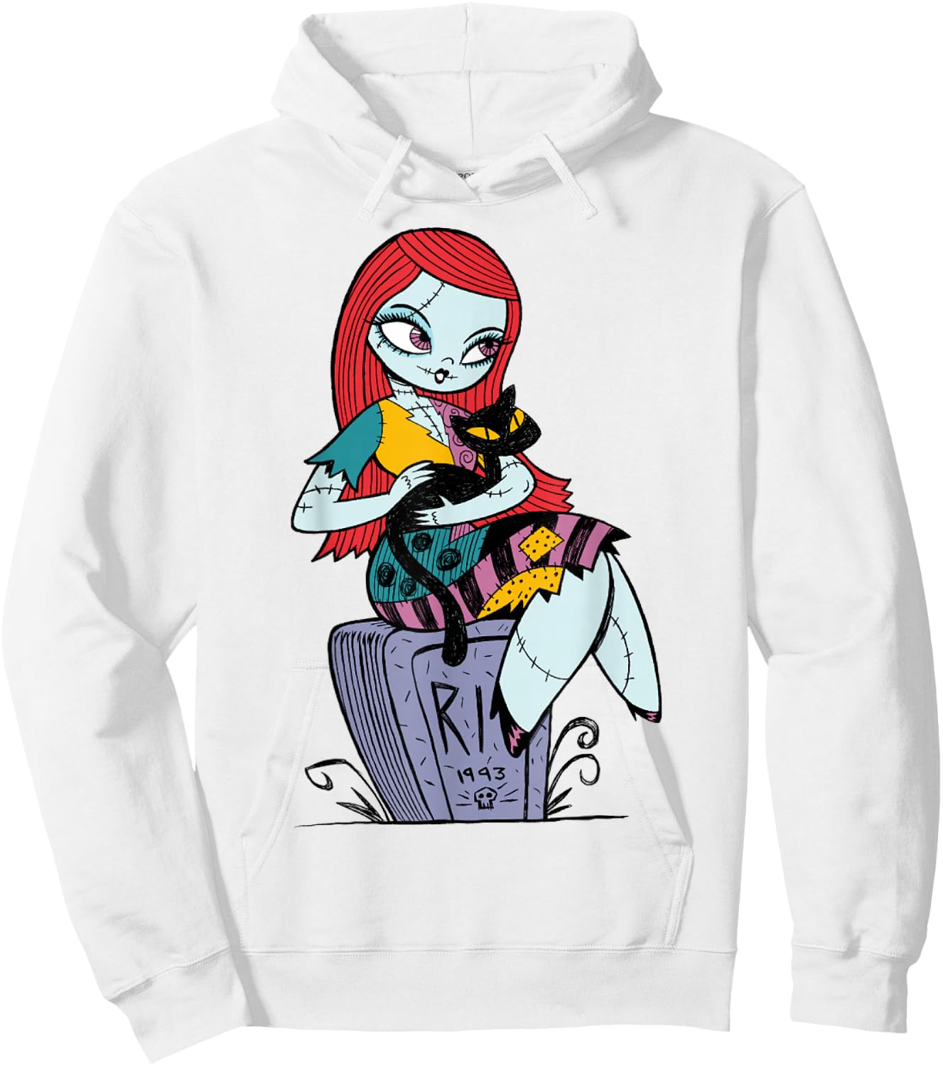 Disney The Nightmare Before Christmas Sally and Cat Hoodie - Hoodie | White