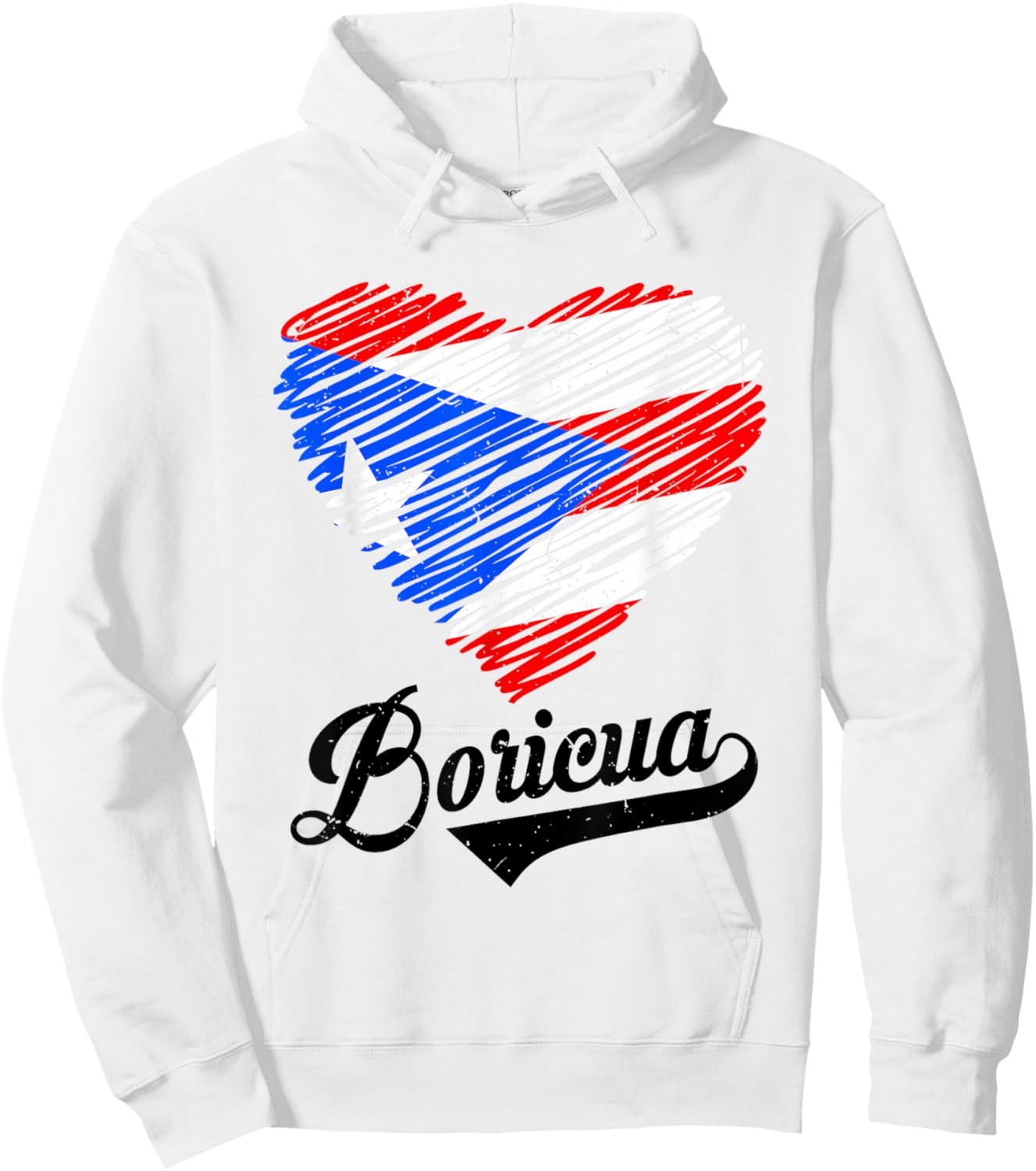 Puerto Rico Flag Heart Boricua Women Rican Hispanic Heritage Hoodie - Hoodie | White