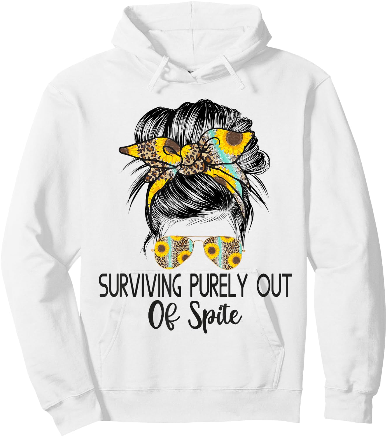 Surviving Purely Out Of Spite A Humorous Funny Joke Hoodie - Hoodie | White