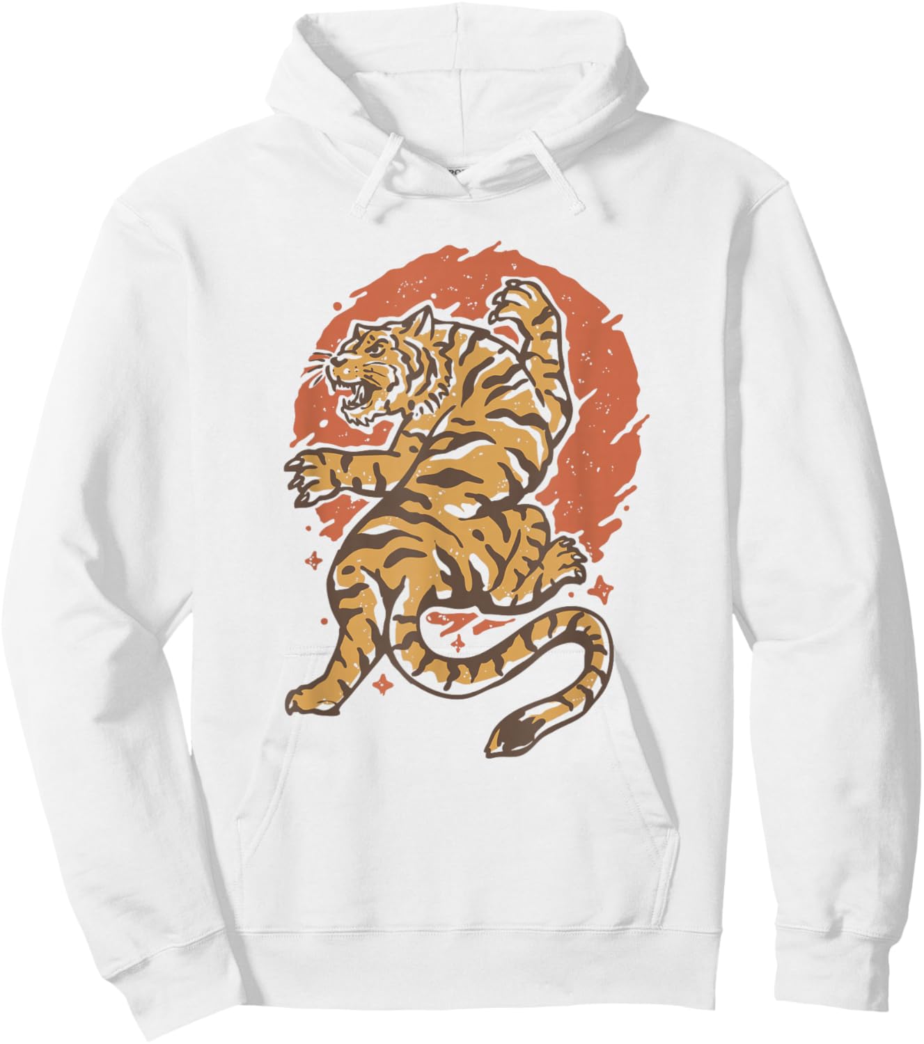 Vintage Japanese Style Tiger Hoodie - Hoodie | White