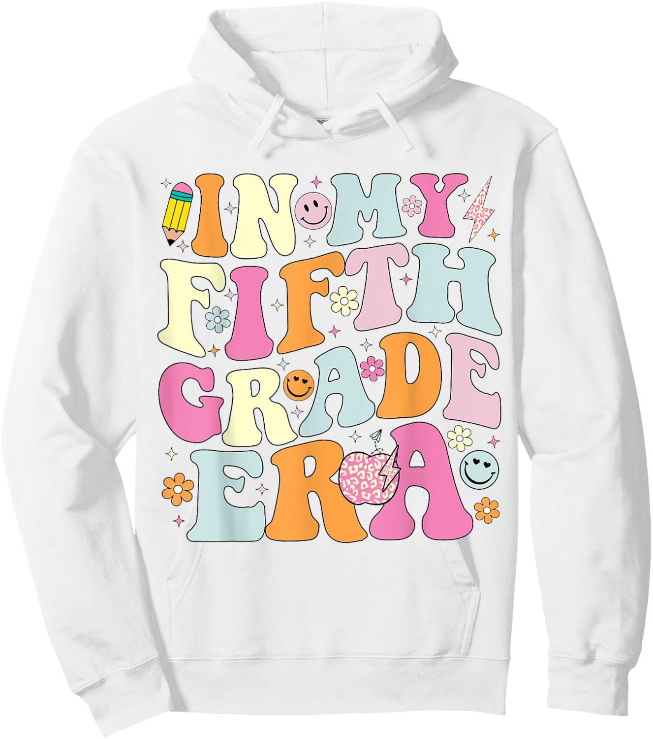 In My Fifth Grade Era 5th Grade Era Teacher Back to School Women Girls Kids Hoodie - Hoodie | White