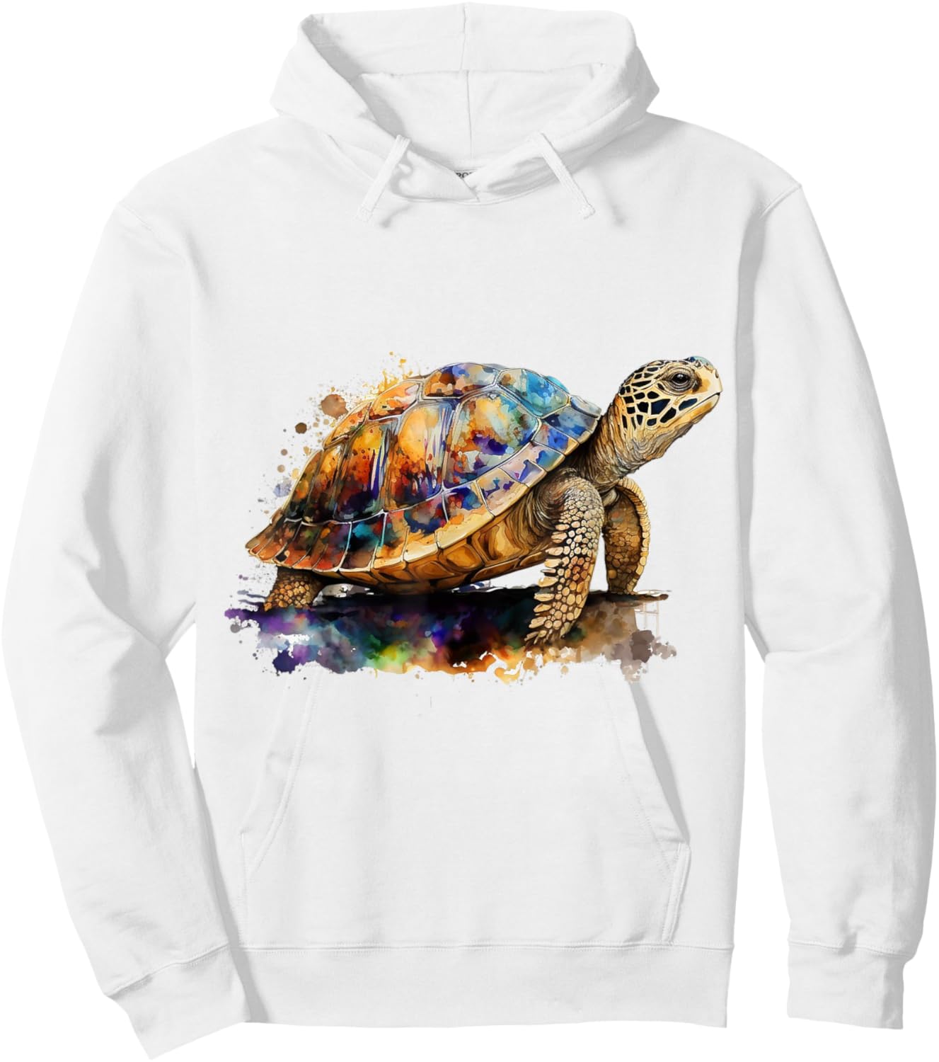 Turtle art animal motif animal lovers turtle Hoodie - Hoodie | White