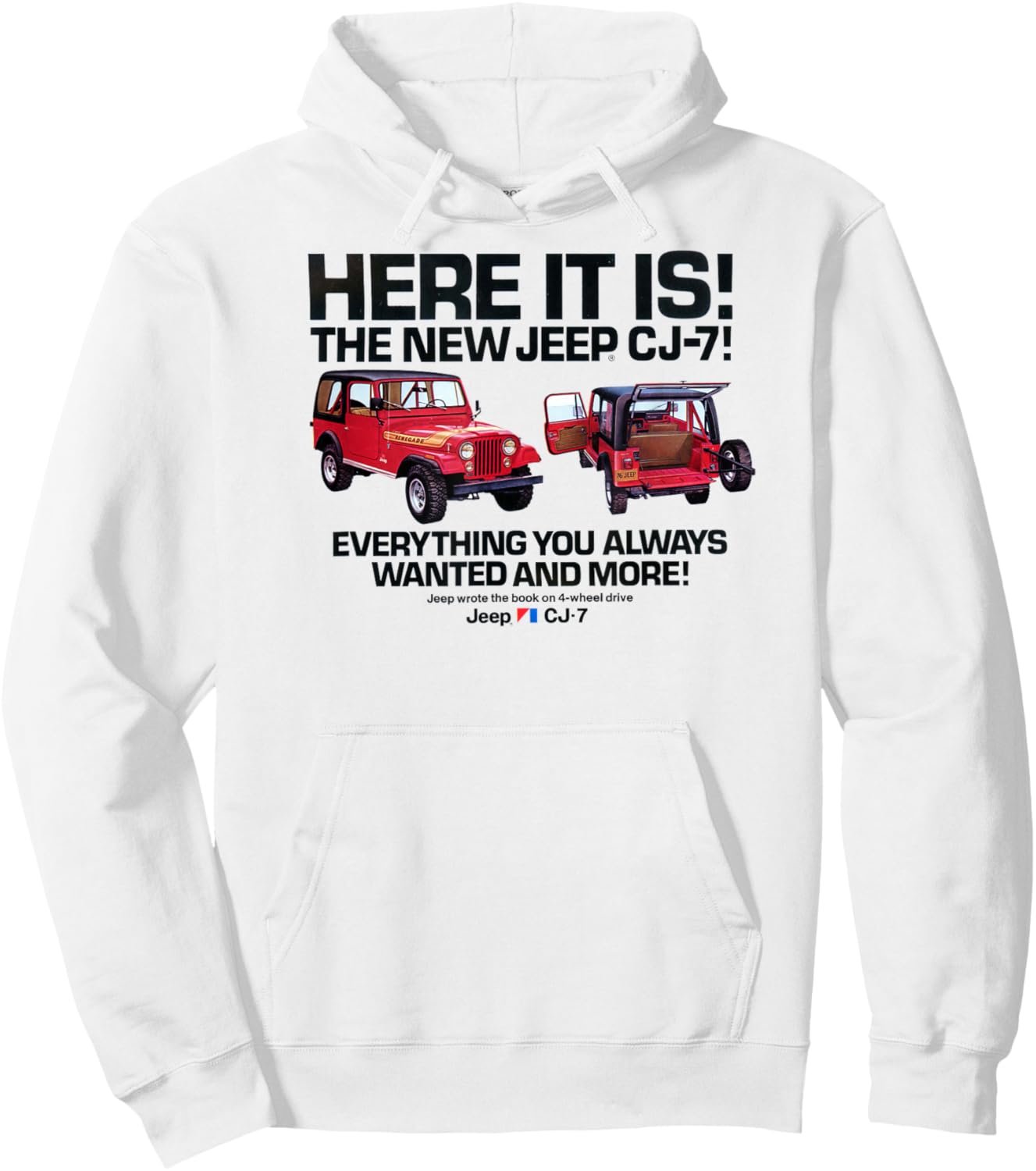 Jeep CJ-7 Vintage Ad Hoodie - Hoodie | White