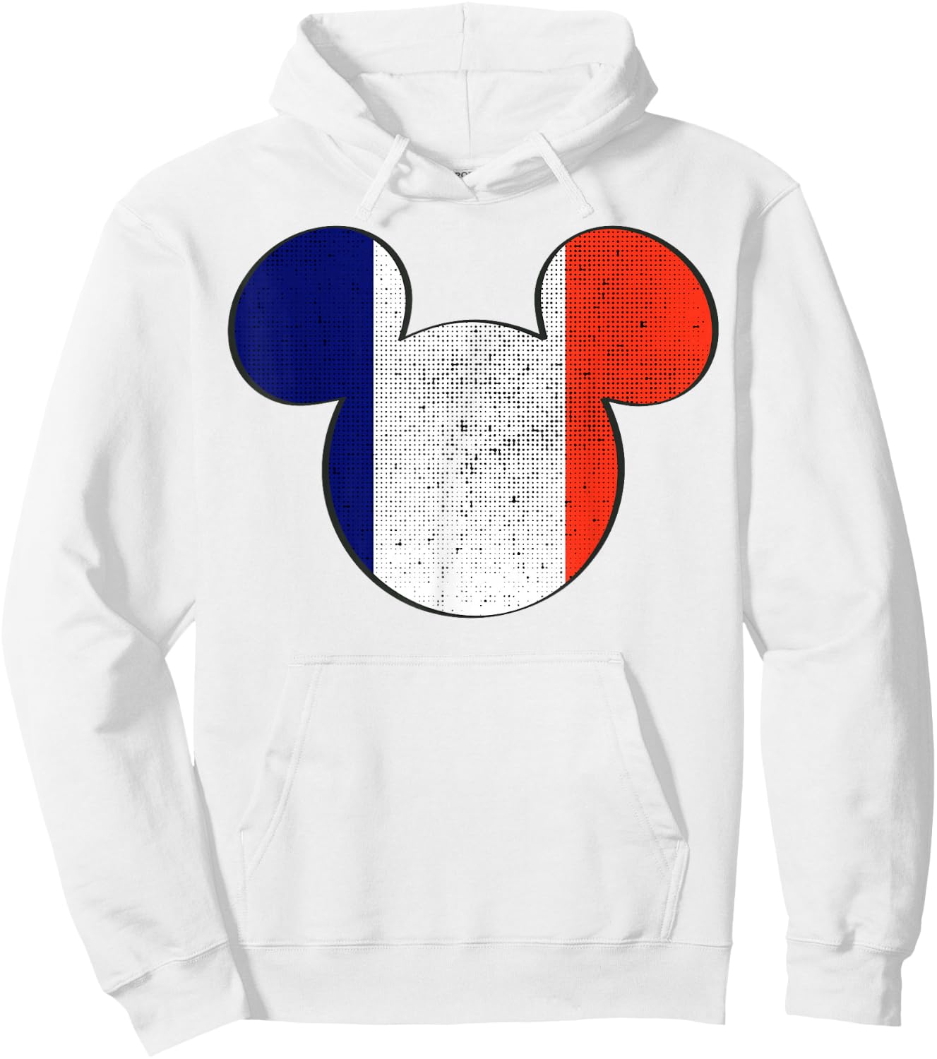 Disney Mickey Mouse Logo France Flag Fill Hoodie - Hoodie | White