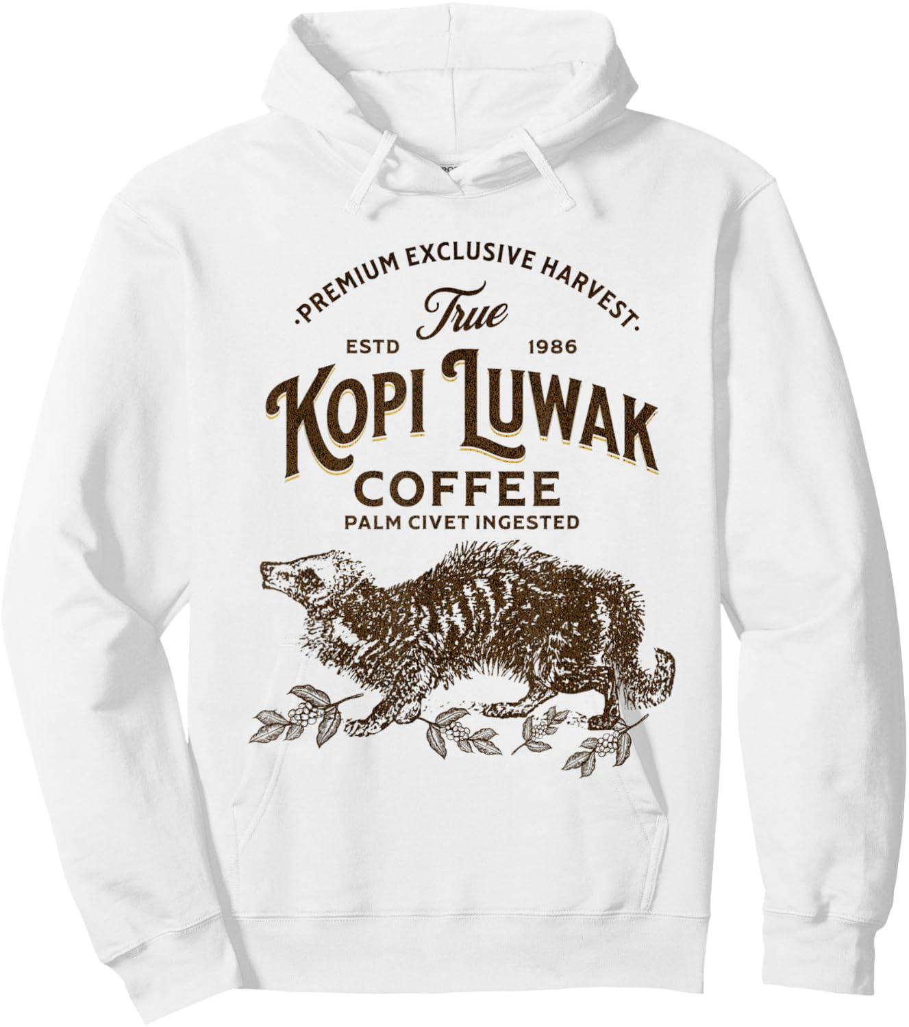 True Kopi Luwak Civet Coffee Expensive Coffee Lover Hoodie - Hoodie | White