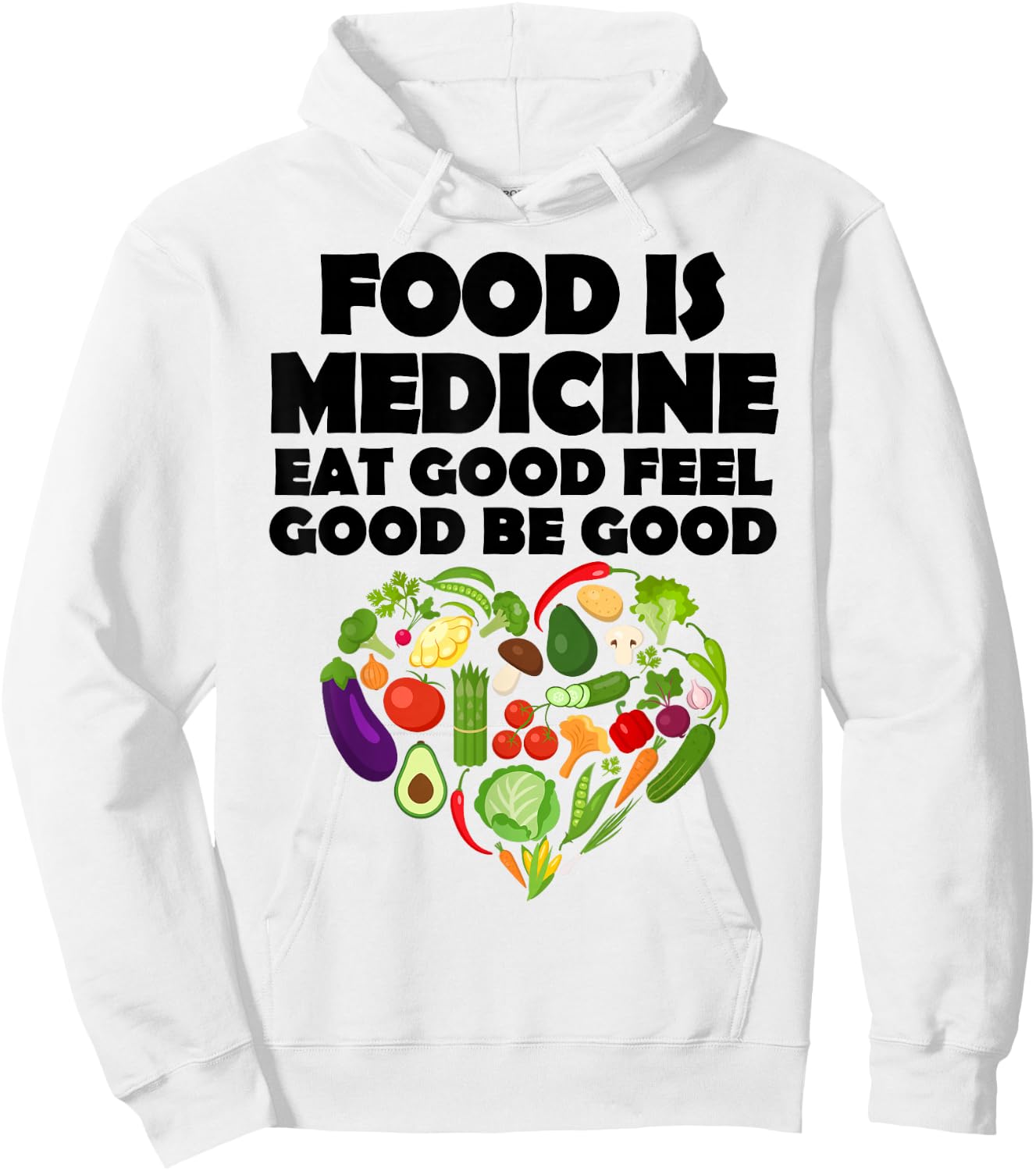 Food is Medicine Healthy Eating Hoodie - Hoodie | White