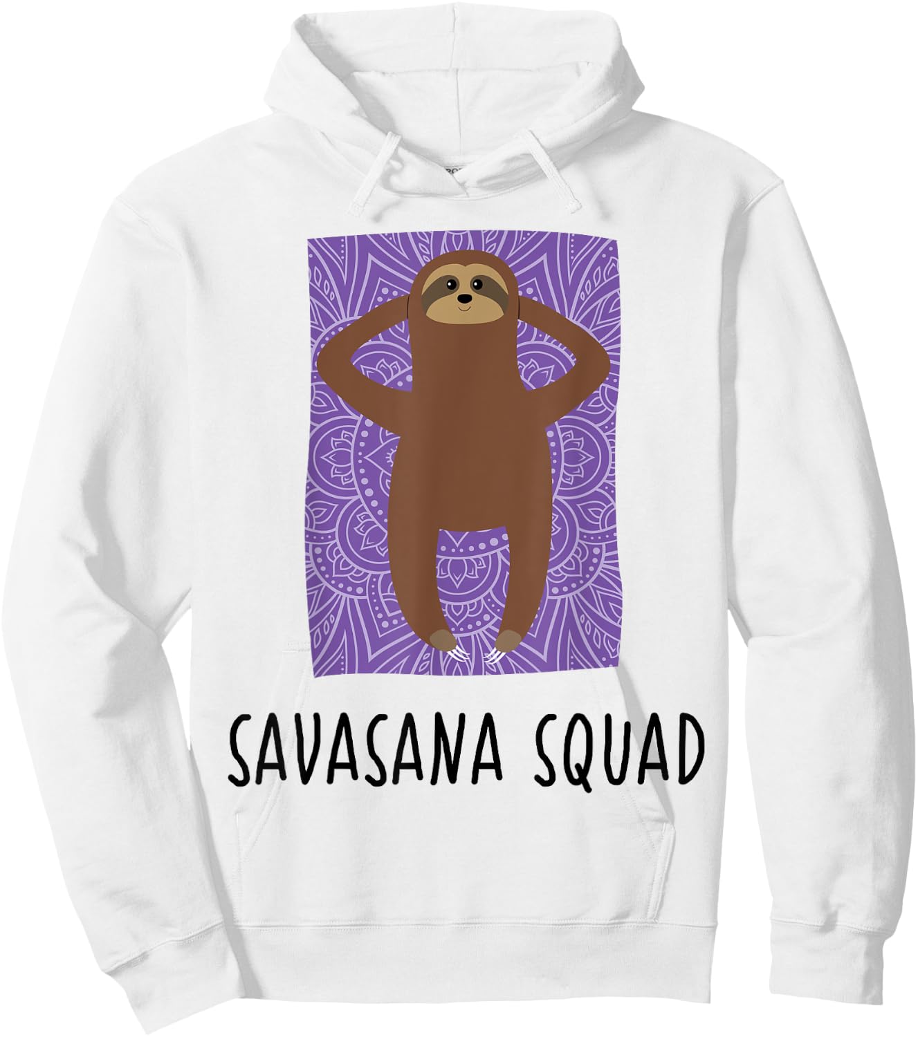 Savasana Squad Shirt | Practicioner Instructor Sloth Yoga Hoodie - Hoodie | White