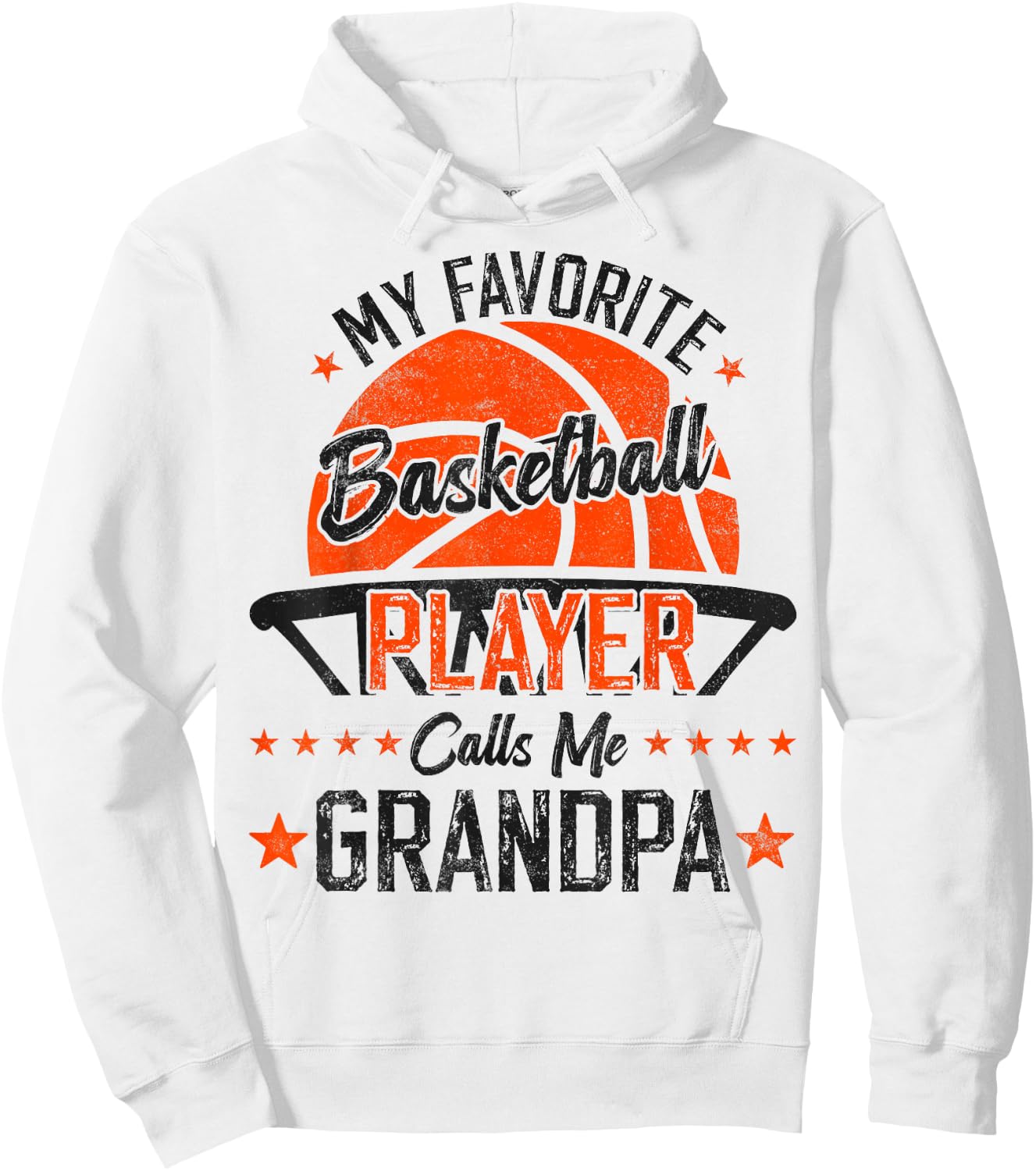 my favorite Basketball player calls me grandpa funny grandpa Hoodie - Hoodie | White