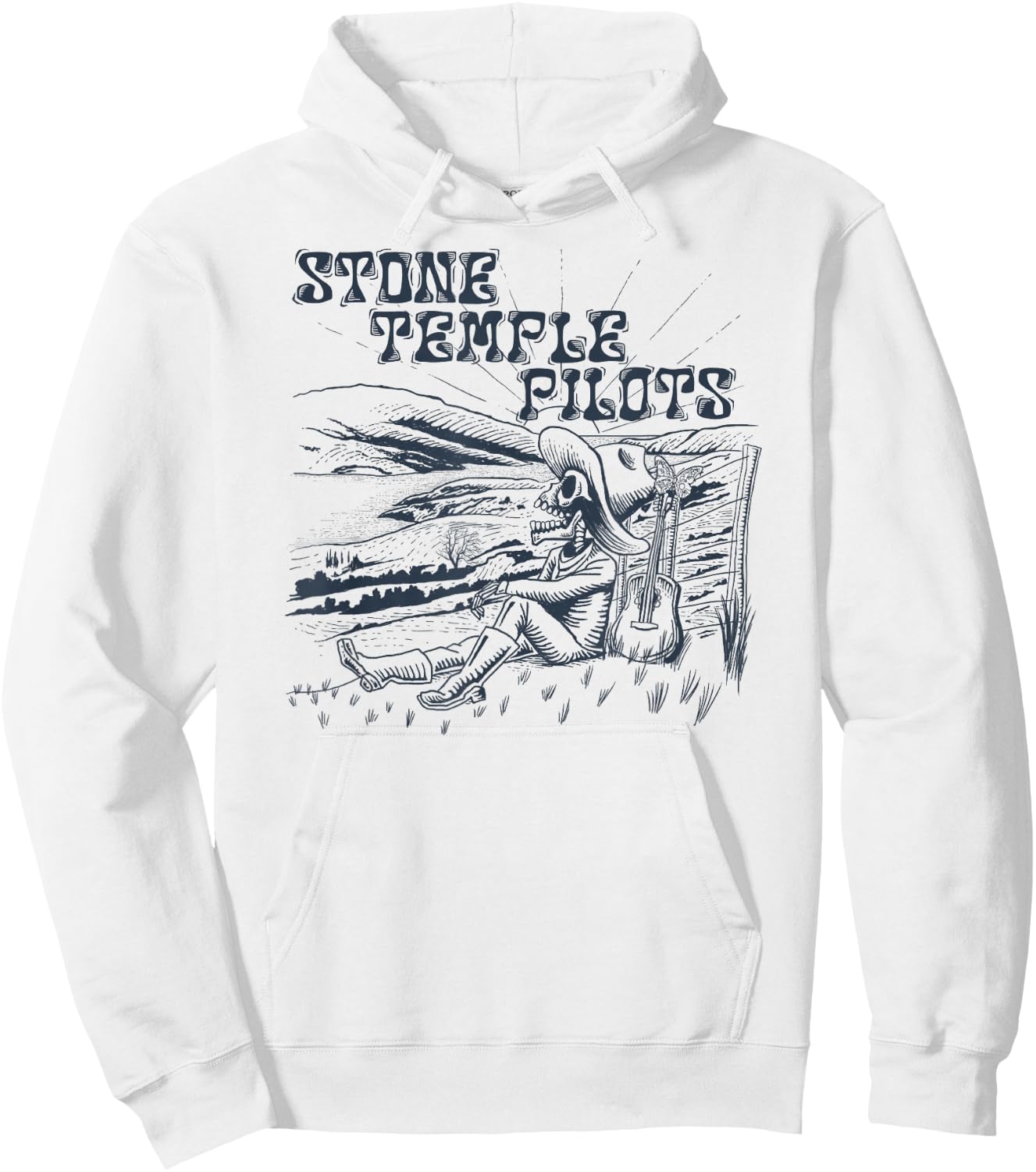 Stone Temple Pilots – Skelly Tans on Silver Hoodie - Hoodie | White