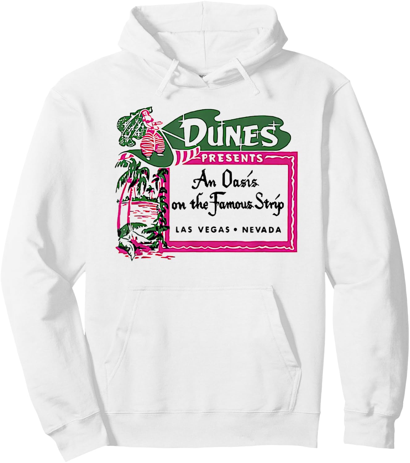 Dunes Hotel Casino Las Vegas Retro Vintage Hoodie - Hoodie | White