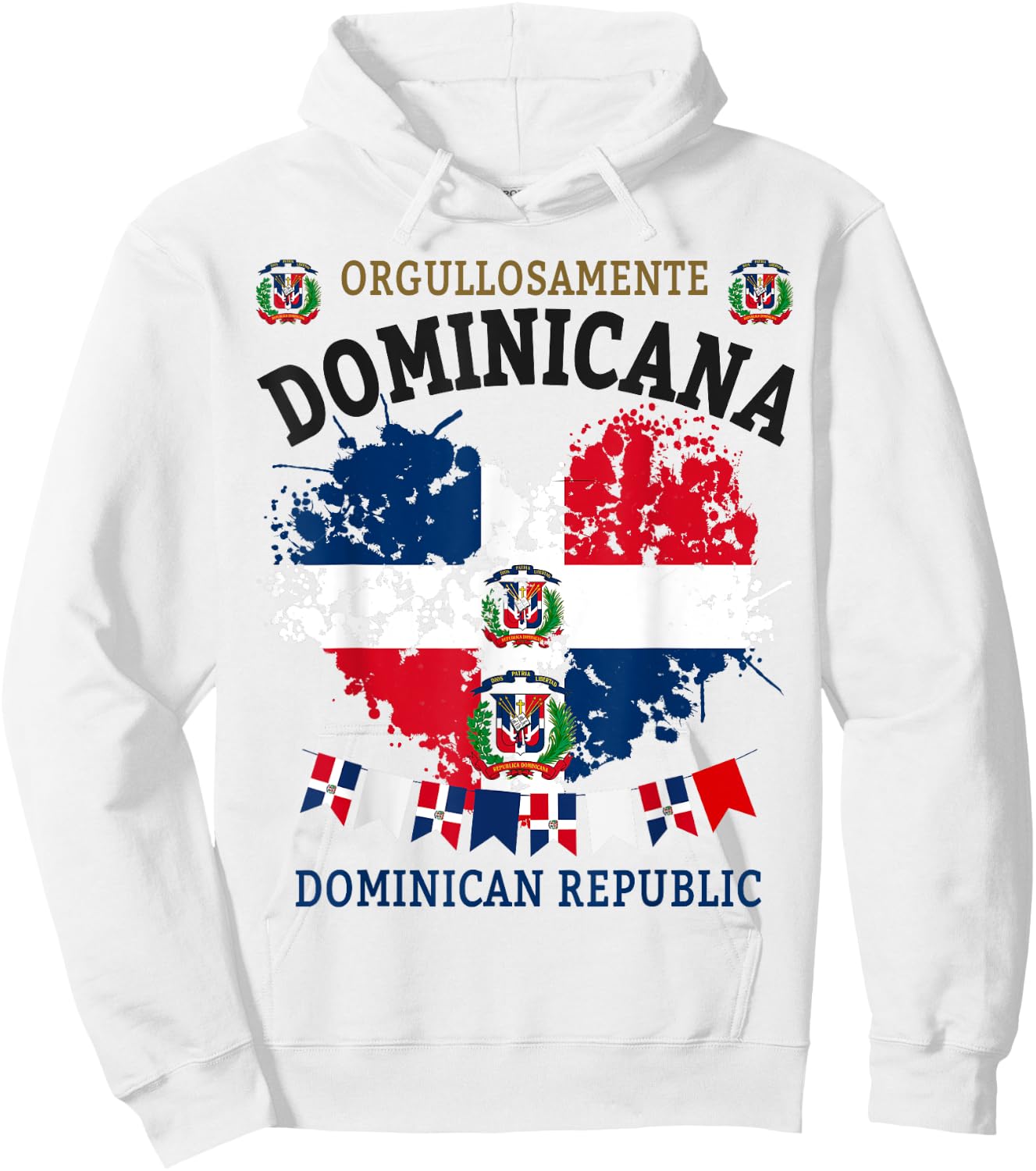 Republica Dominicana & Hispanic Dominican Flag Hoodie - Hoodie | White