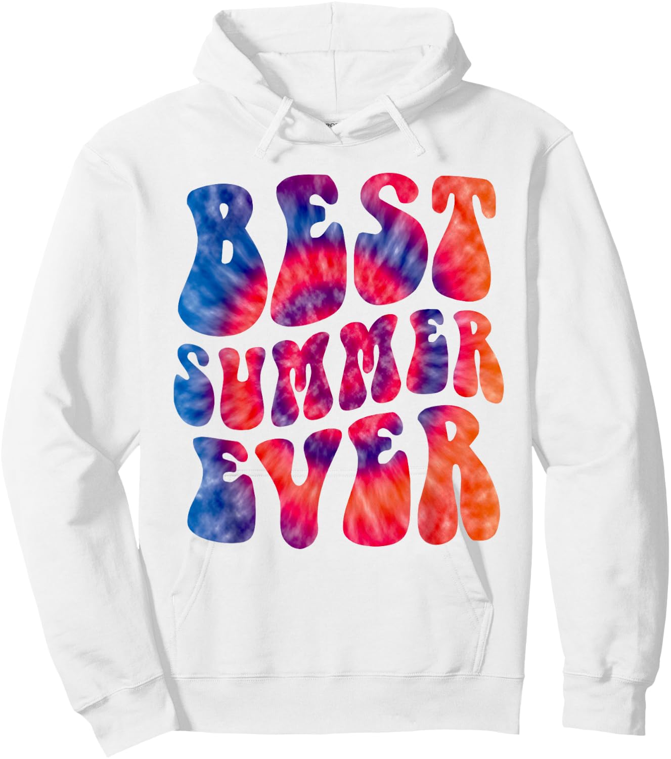 Retro BEST SUMMER EVER Camp Crew Vibes Kids Campfire Sunny Hoodie - Hoodie | White