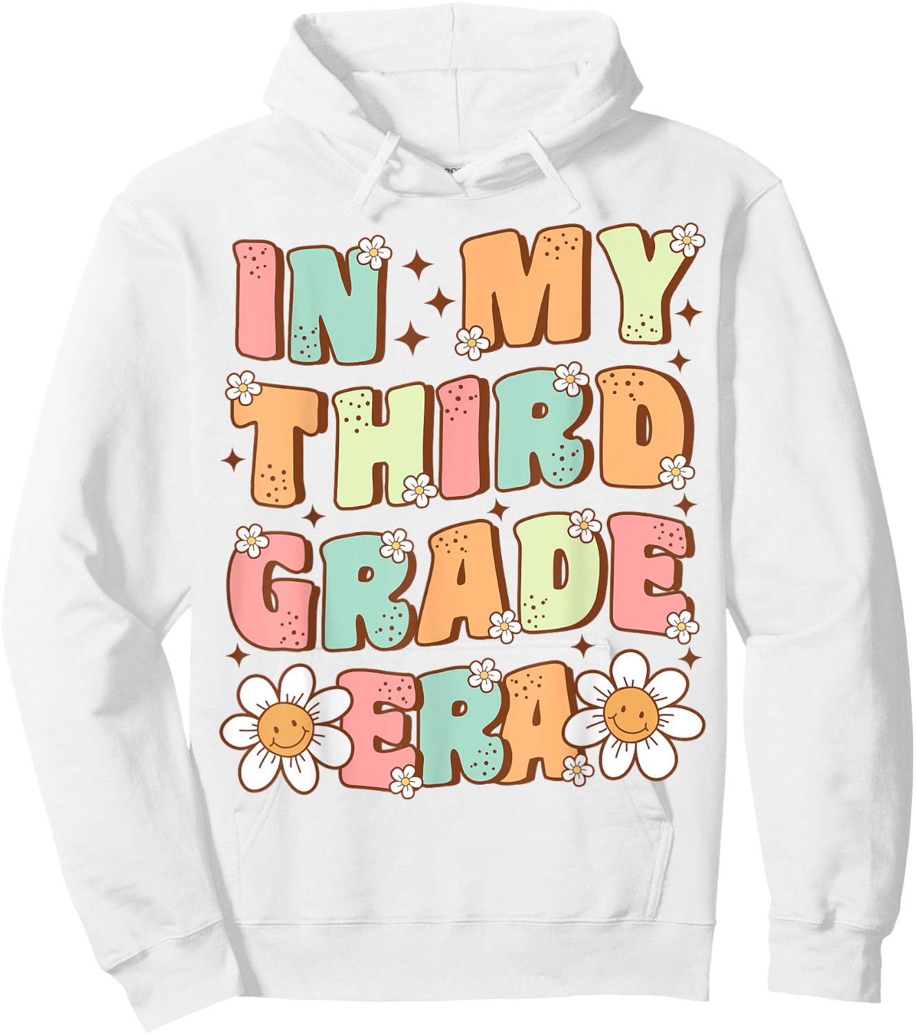 In My Third Grade Era Cute Groovy 3rd Grade Back to School Hoodie - Hoodie | White