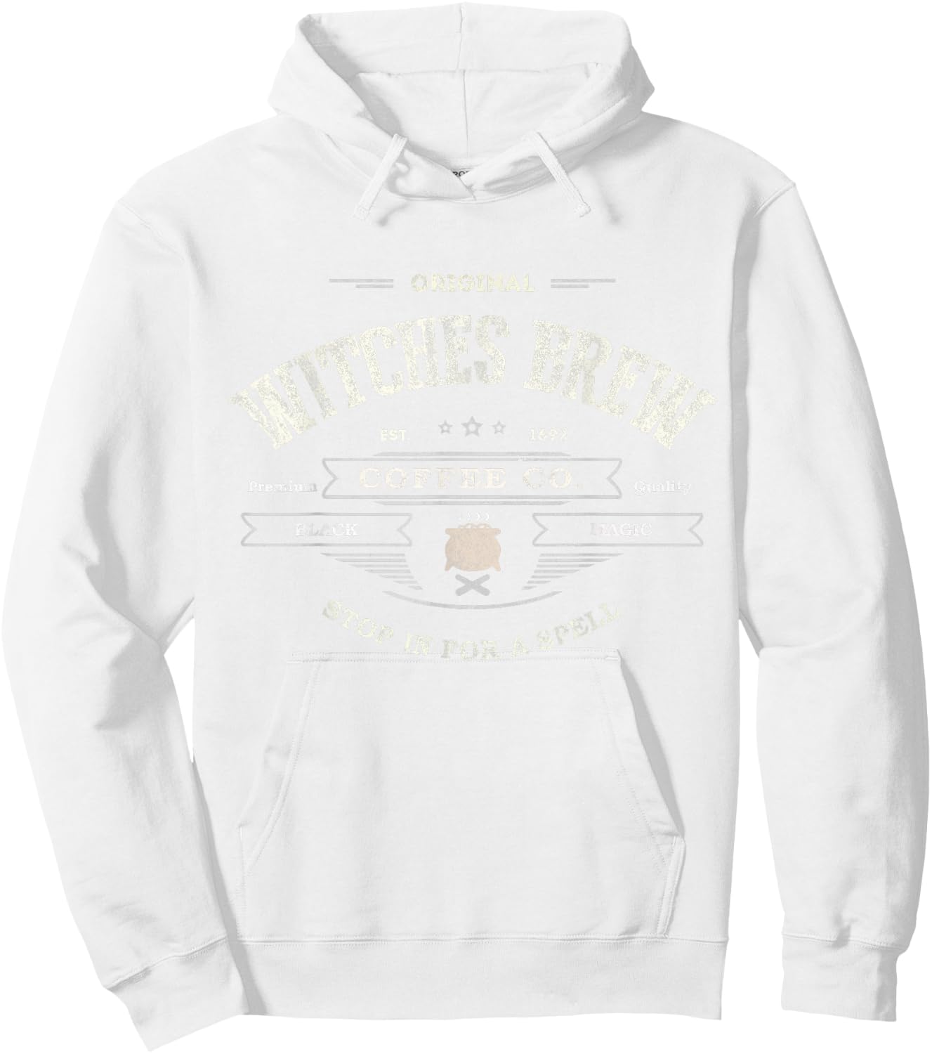 Funny WITCHES BREW 1692 Coffee Company Barista Magic Co Hoodie - Hoodie | White