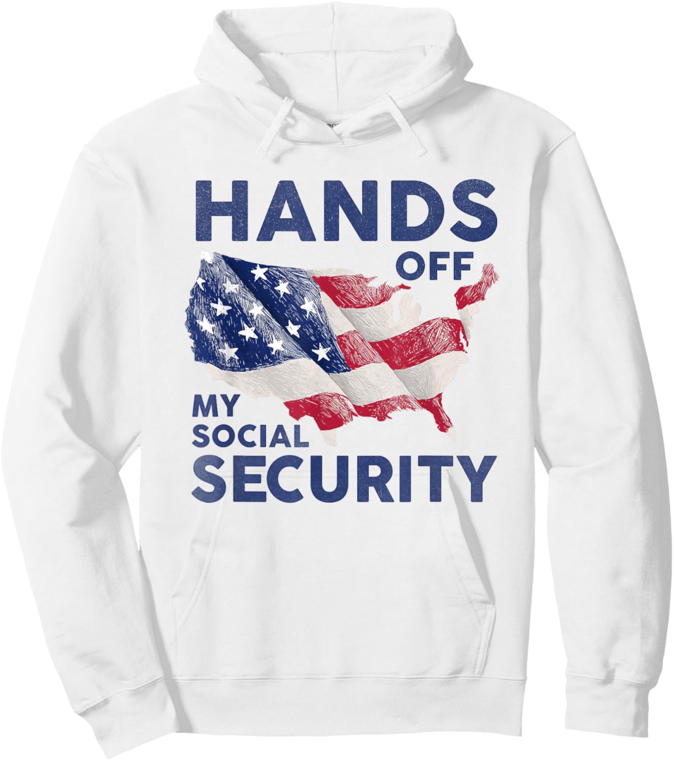 Hands Off My Social Security Hoodie - Hoodie | White