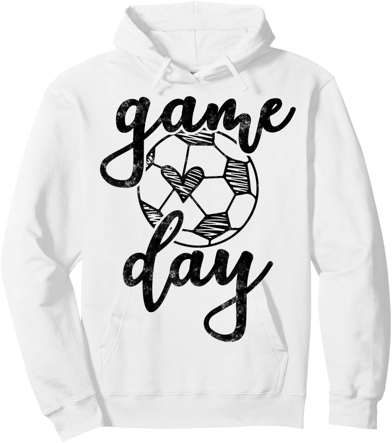 Sports Lover Game Day Soccer Ball Hoodie - Hoodie | White