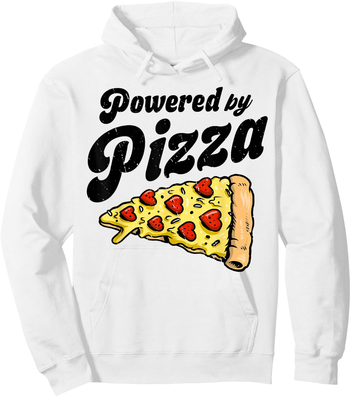 Powered by Pizza Funny Women Men Boys Girls Italian Food Hoodie - Hoodie | White