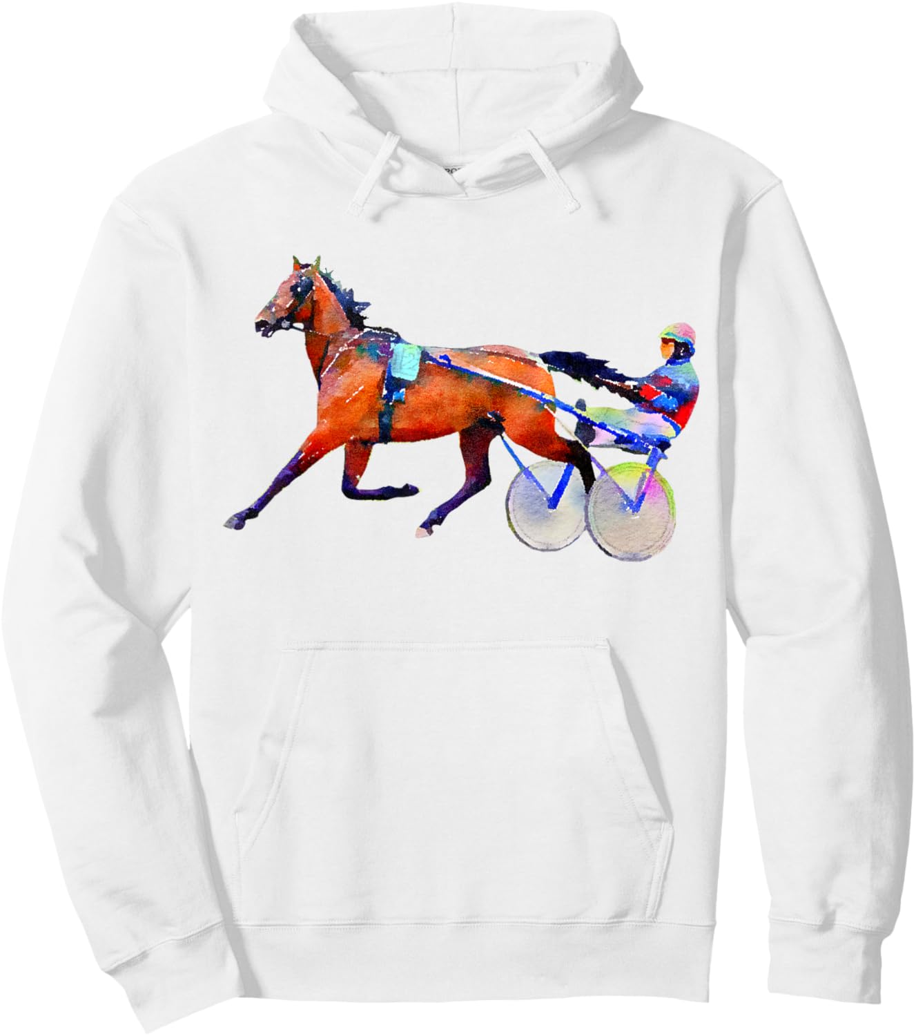 Sports Horse Race Harness Racing Hoodie - Hoodie | White