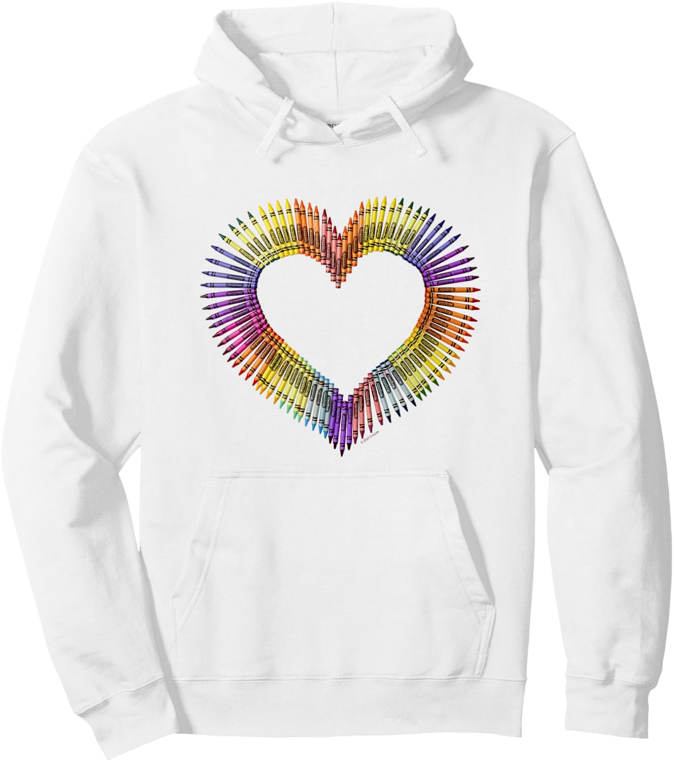Crayola Valentine's Day Heart Shaped Crayon Arrangement Hoodie - Hoodie | White