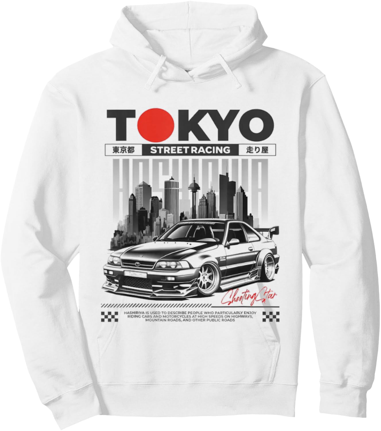 Tokyo Street racing Japan Hoodie - Hoodie | White