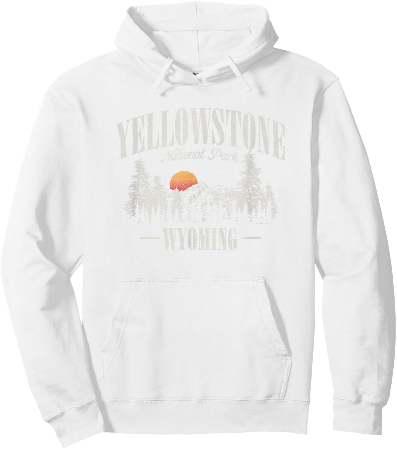 Yellowstone National Park Vintage Hoodie - Hoodie | White